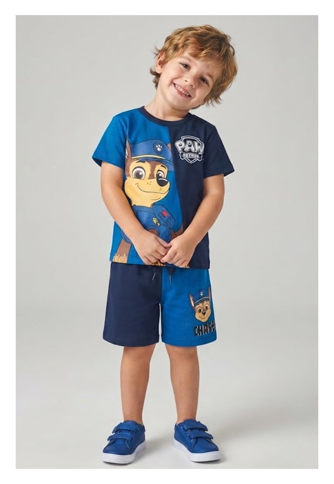 Infantil - Conjunto Patrulha Canina Menino Chase Azul Policia
