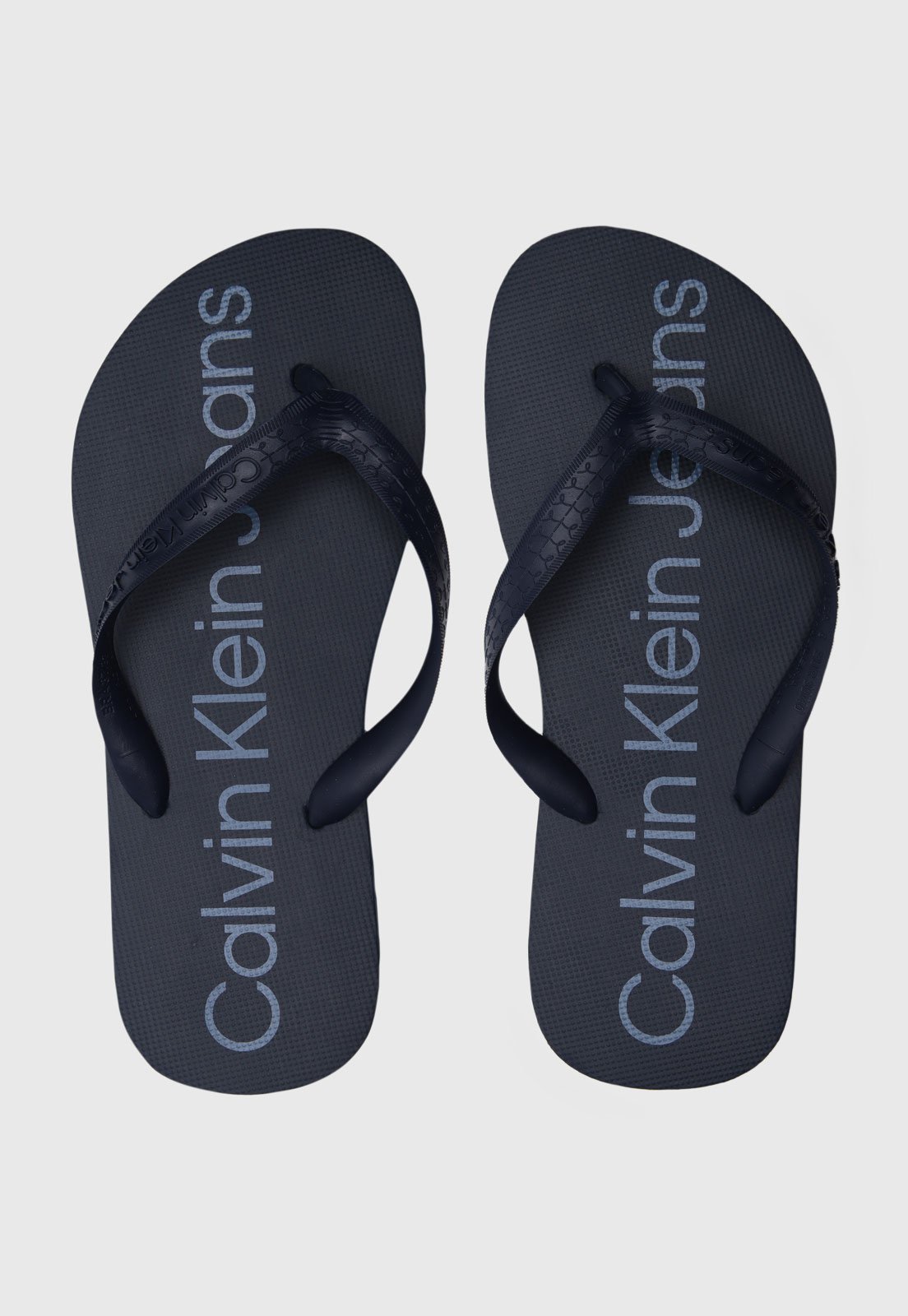 Chinelo Calvin Klein De Dedo Logo Azul-Marinho