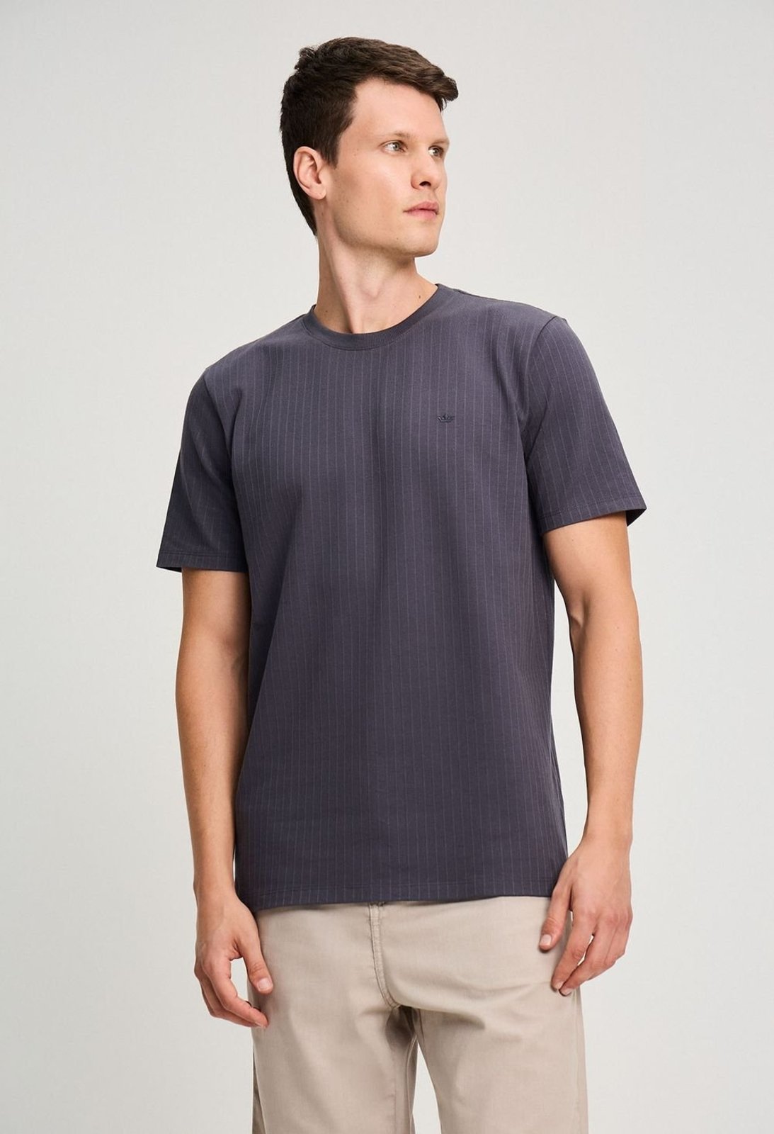 CAMISETA DOCTHOS RELAXED FIT PIQUET LISTRADO NA VERTICAL CAMISETA DOCTHOS RELAXED FIT PIQUET LISTRADO NA VERTICAL 008 CHUMBO G1