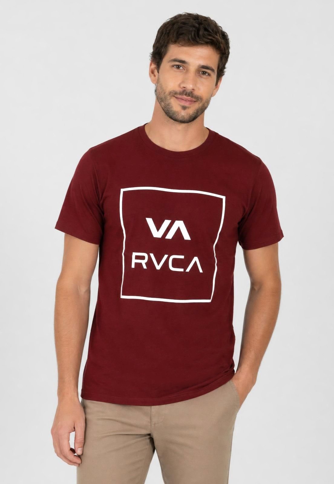 Camiseta Masculina RVCA Vinho