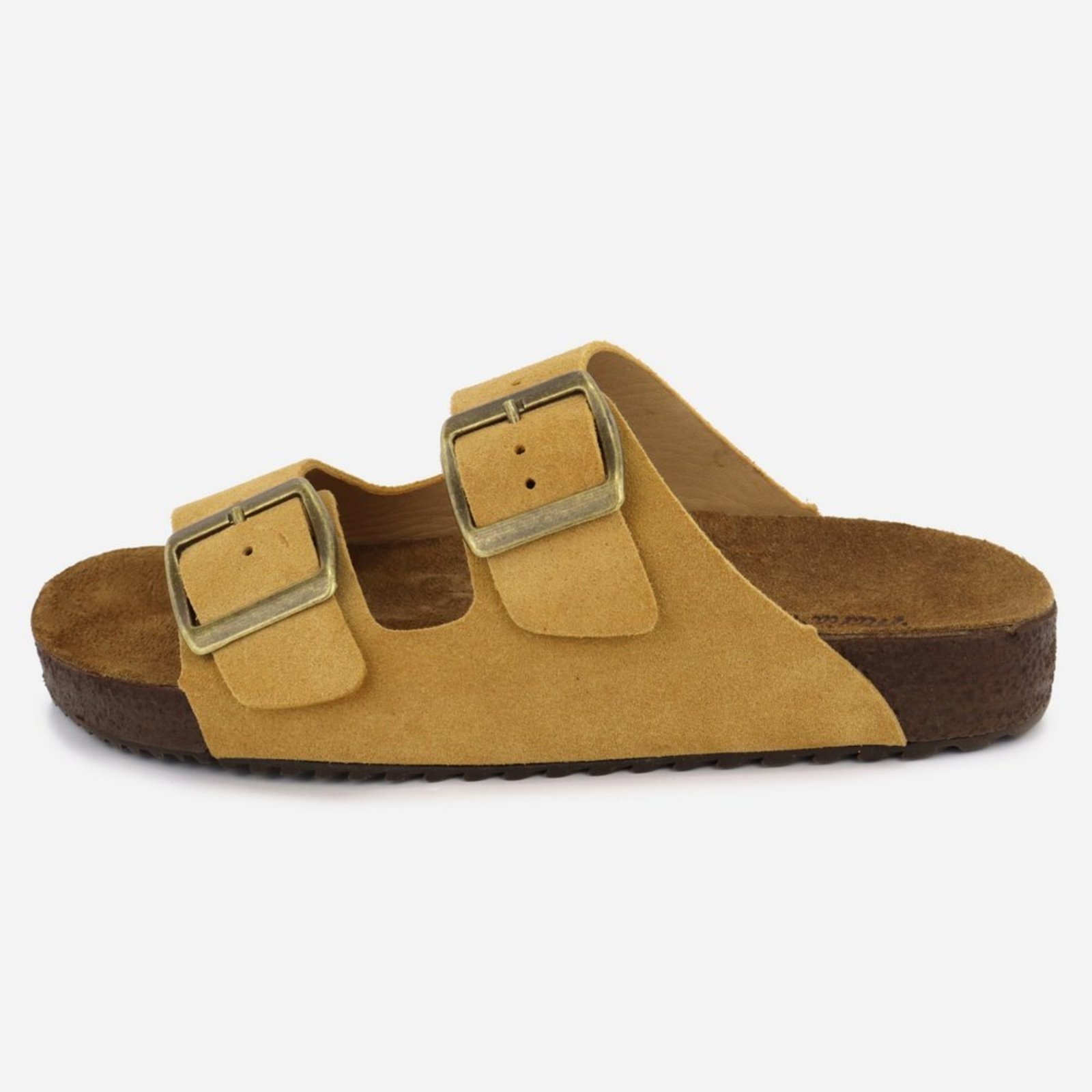 Infantil - Papete Feminina Duas Fivelas Couro Confortável Casual Estilosa Maria Paula Vanilla