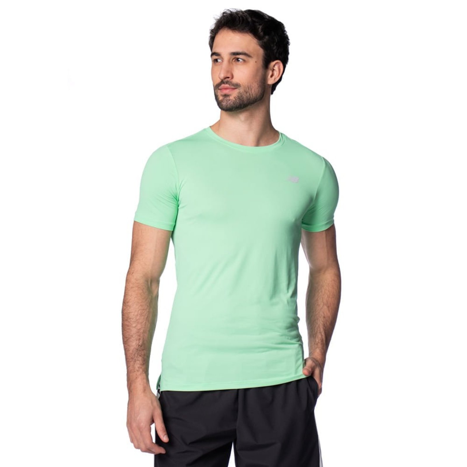 Camiseta Masculina New Balance Essential Esportiva Verde