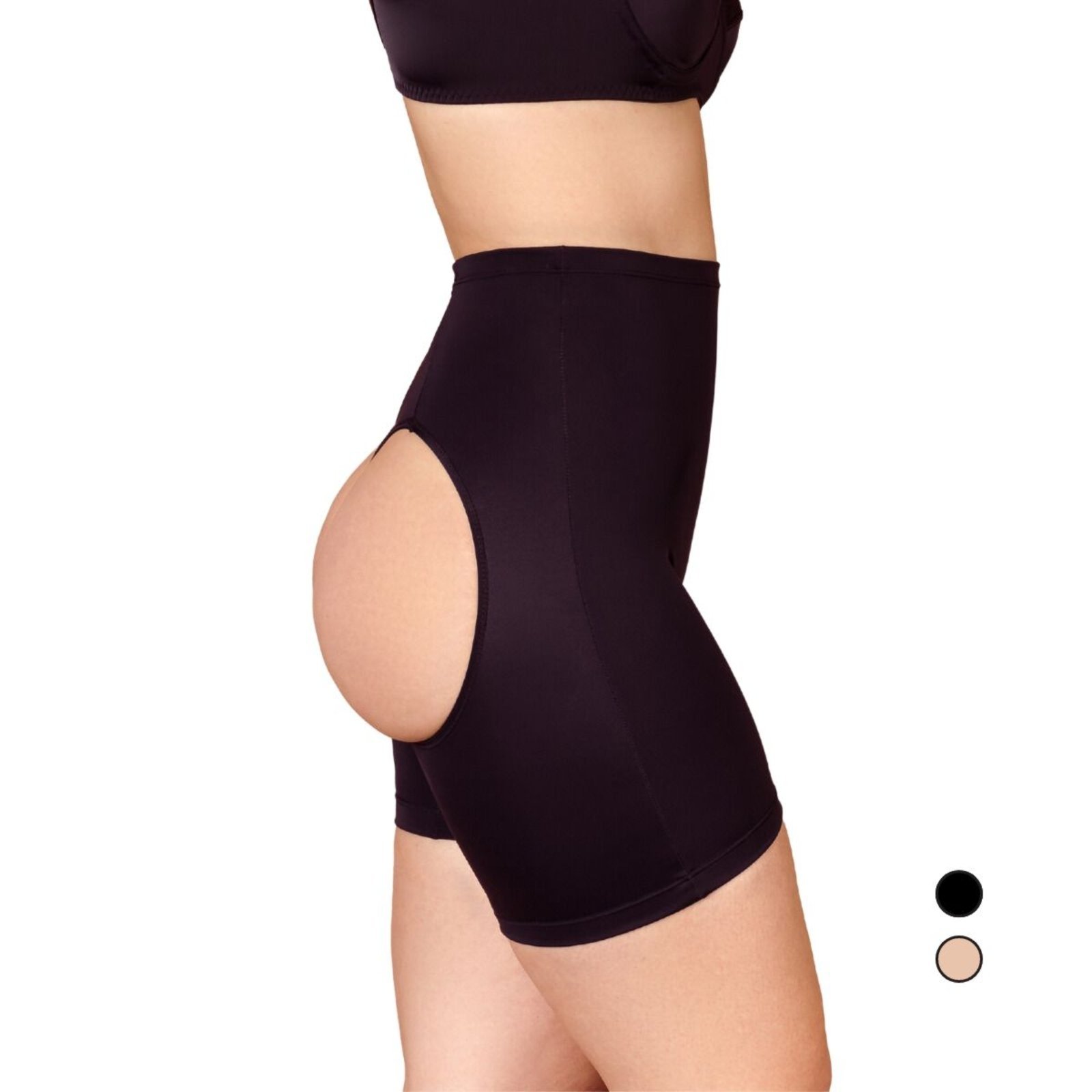 Calcinha Short Levanta Empina Bumbum Efeito Natural Sem Bojo Shanty Lingerie Preto