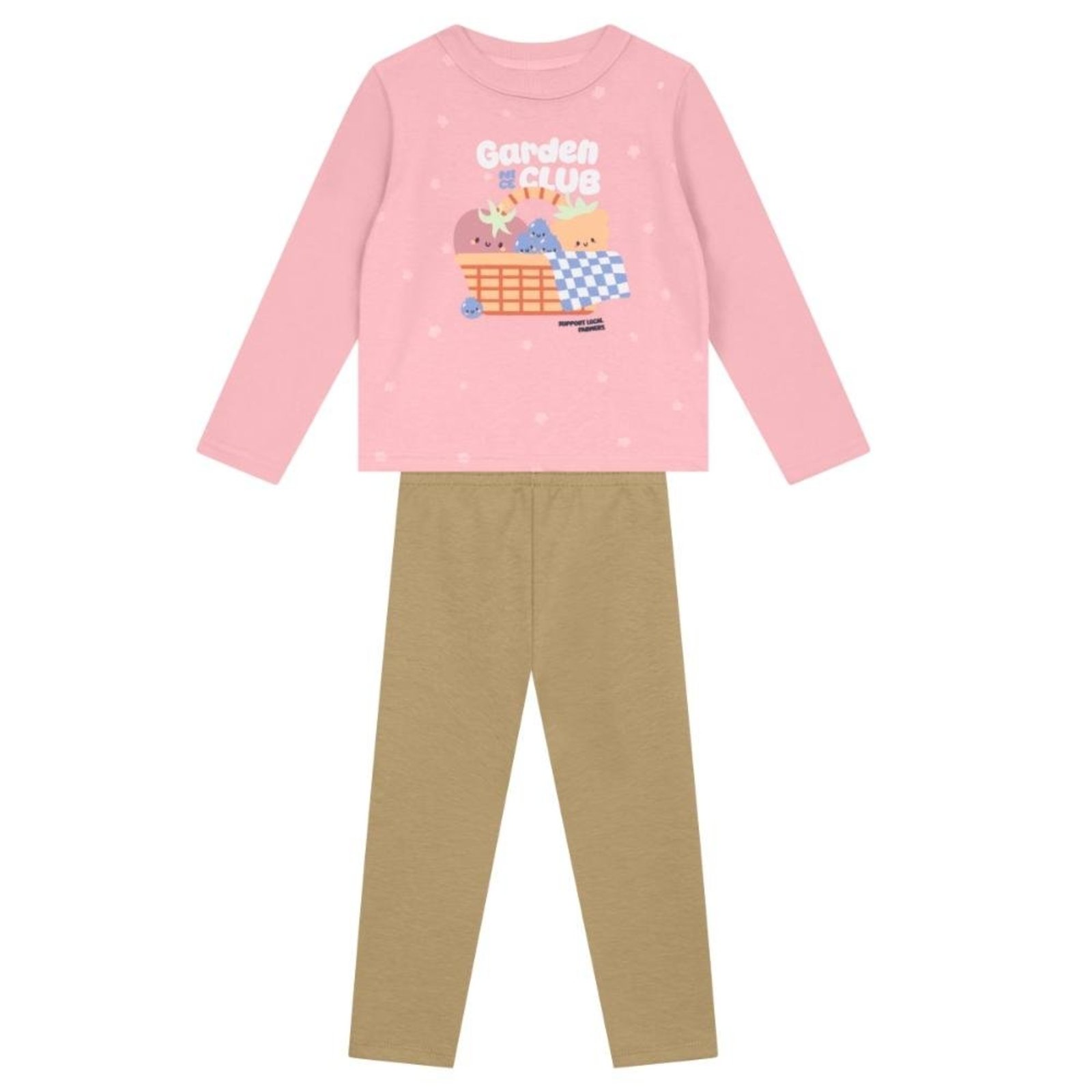 Infantil - Conjunto menina em moletom de frutinhas Brandili