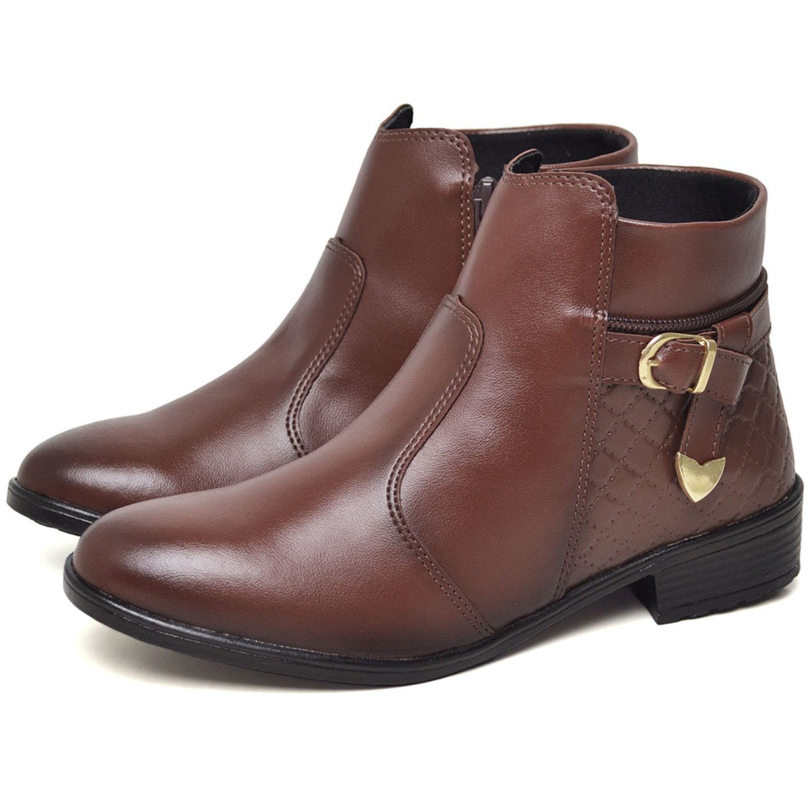 Bota Coturno Feminino Cano Curto DUBUY 207FG Marrom