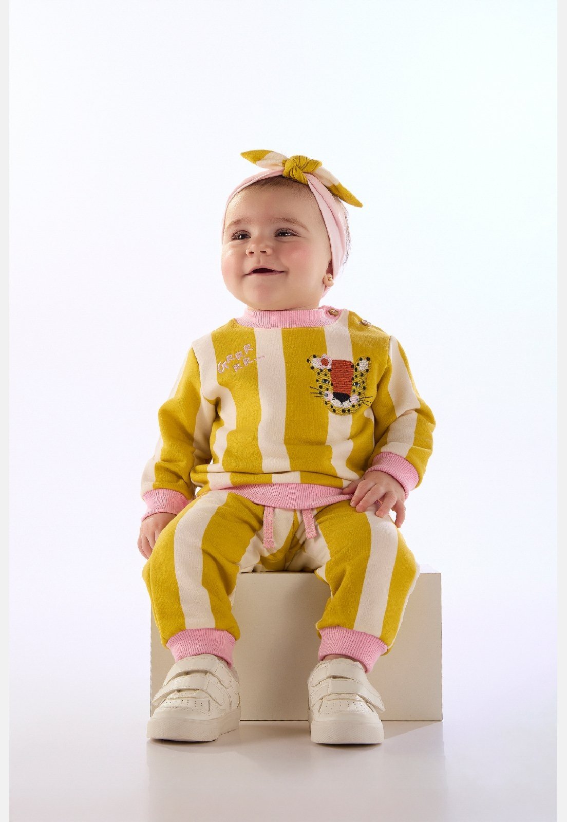 Infantil - Conjunto Onça Blusão Calça Três e Já Amarelo