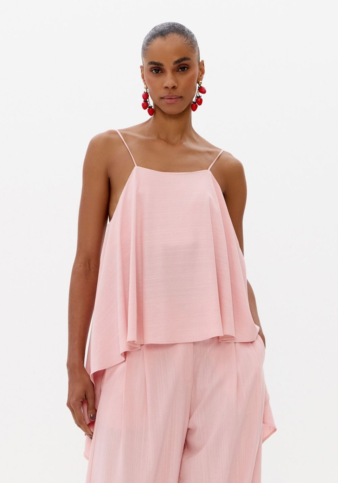 Blusa Evasê Com Linho Lança Perfume