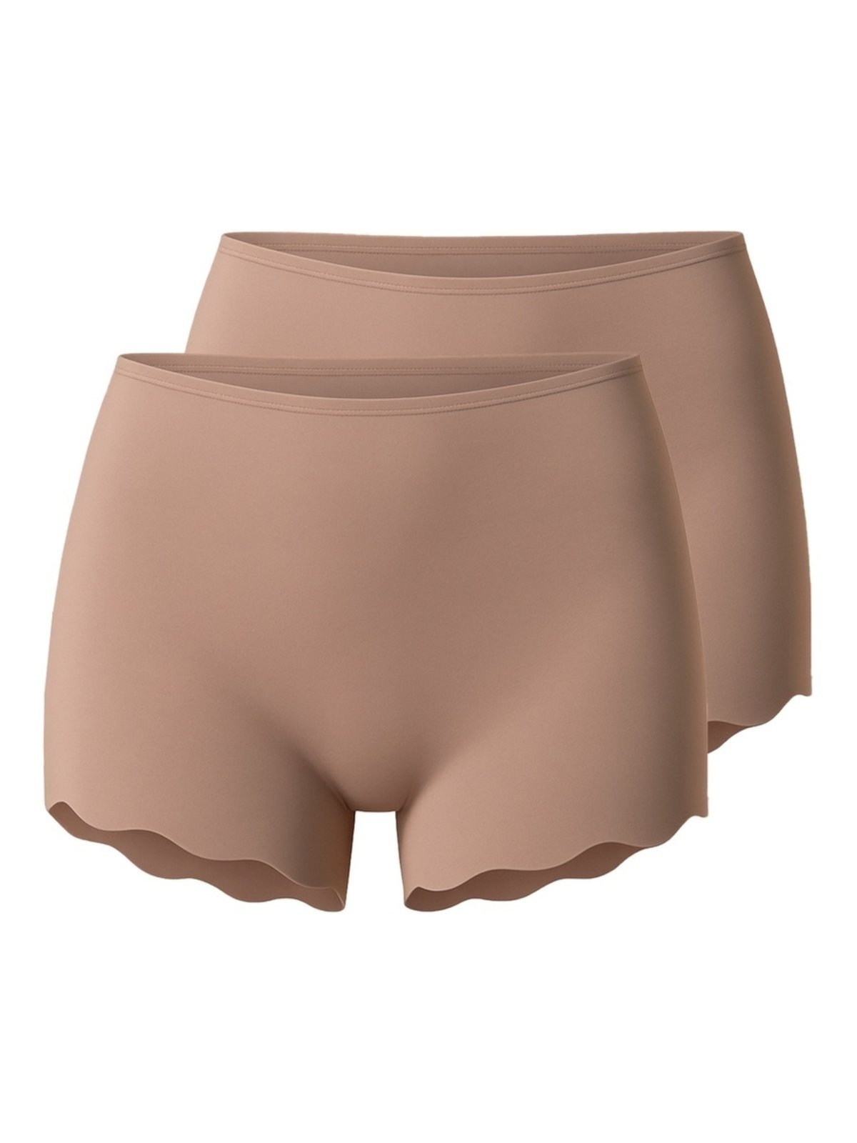 Vista 2 Kit com 2 Calcinhas Boxer Liz 54591 bege Liz bege