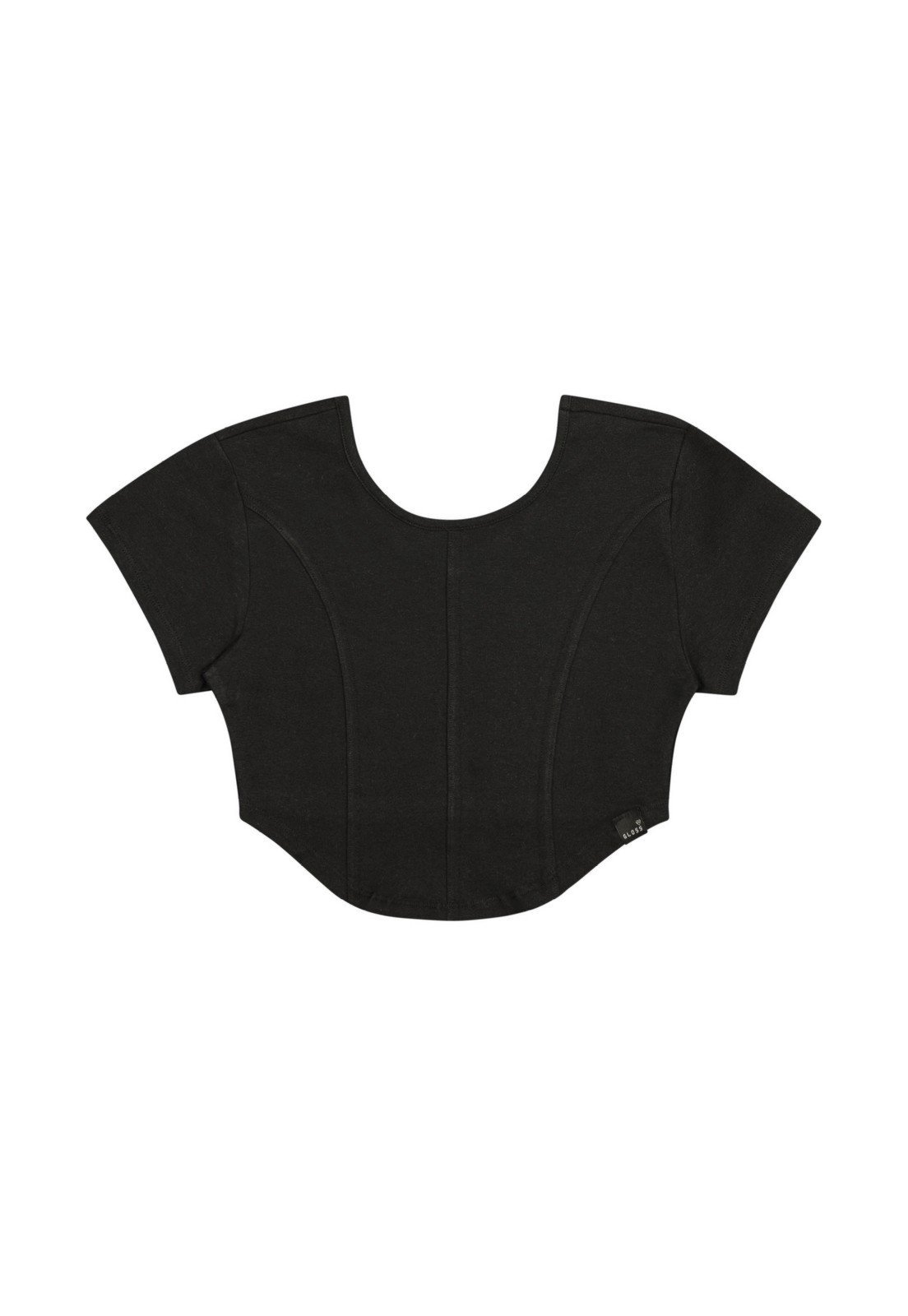 Infantil - Blusa Corset Básica em Molecotton Juvenil Gloss Preto