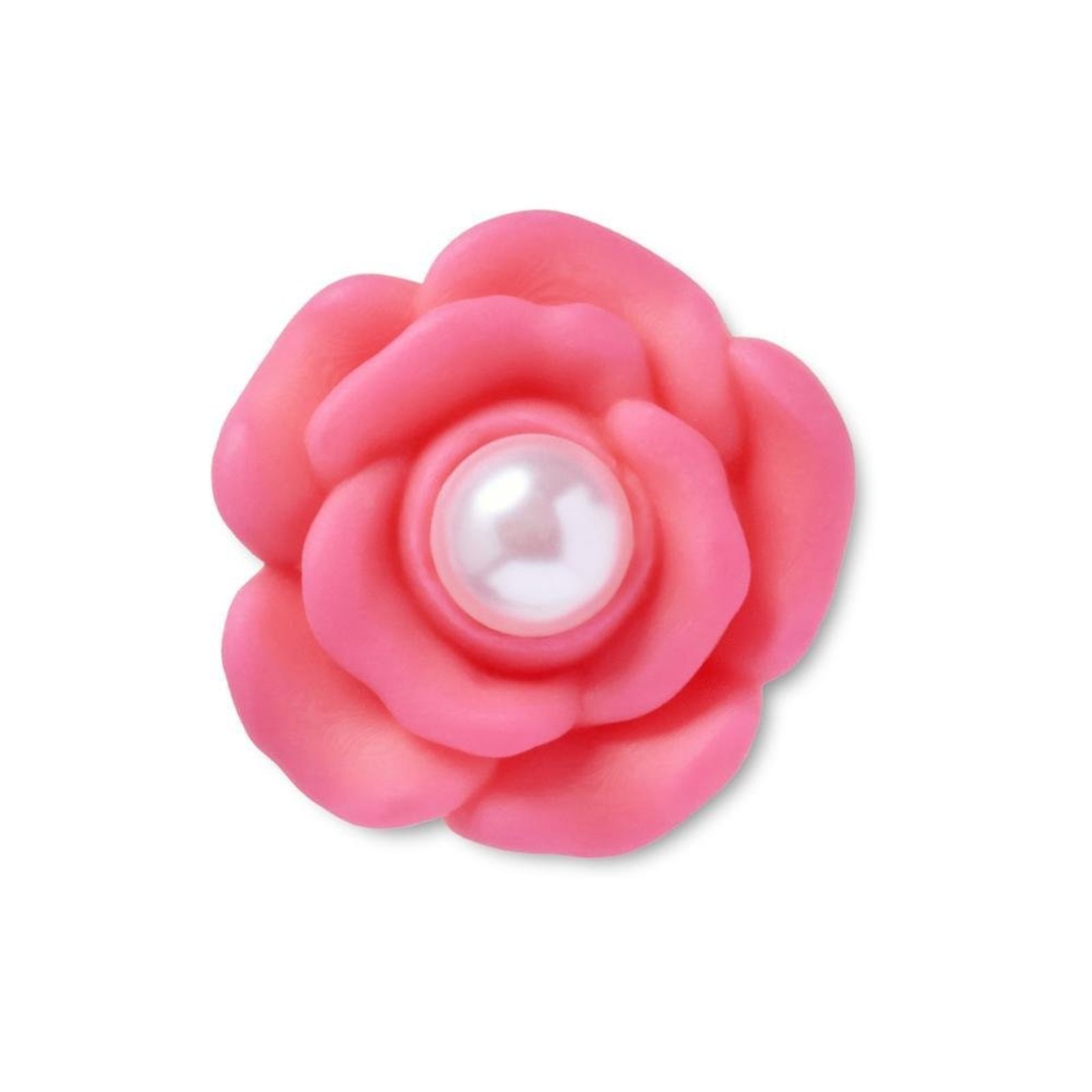 Infantil - Jibbitz™ Flor Rosa Com Pérola Único Branco
