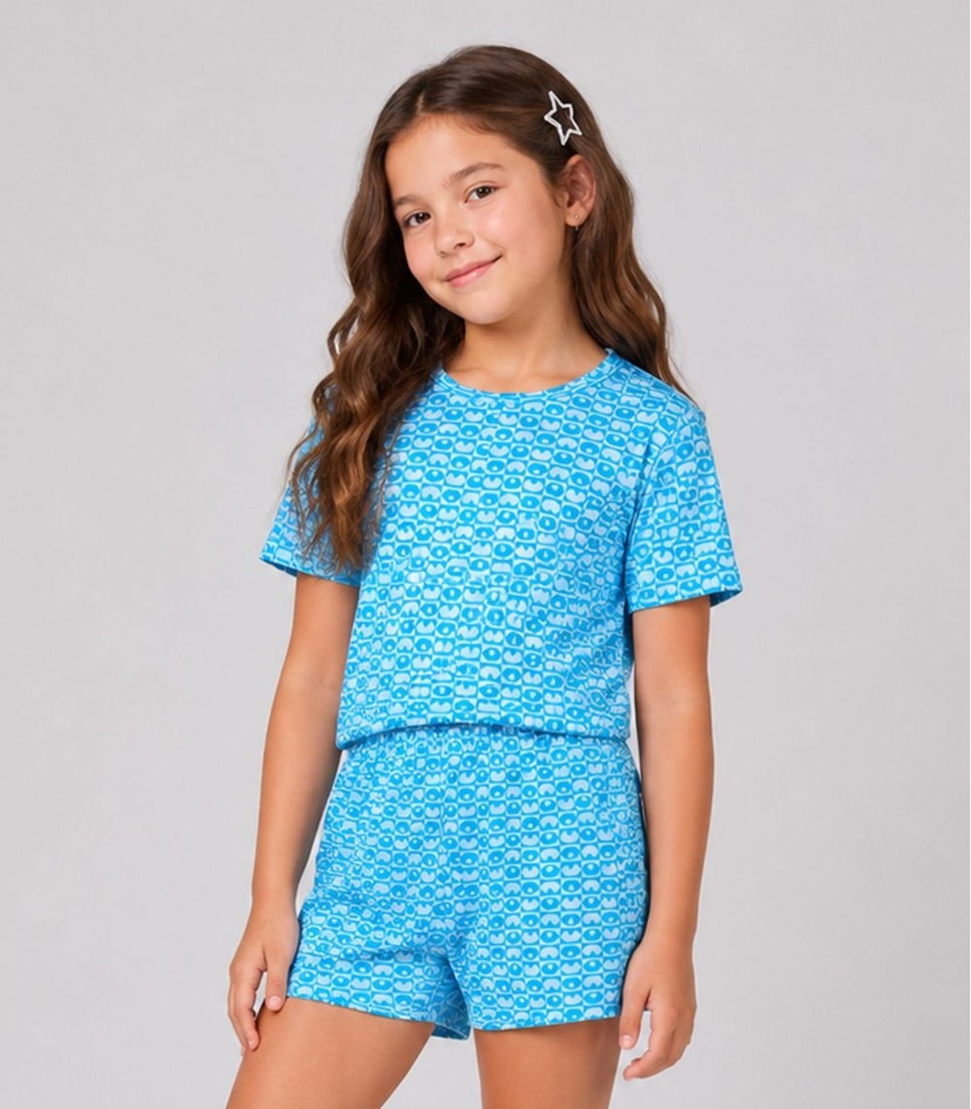 Infantil - Conjunto Menino Blusa Com Short Select Azul