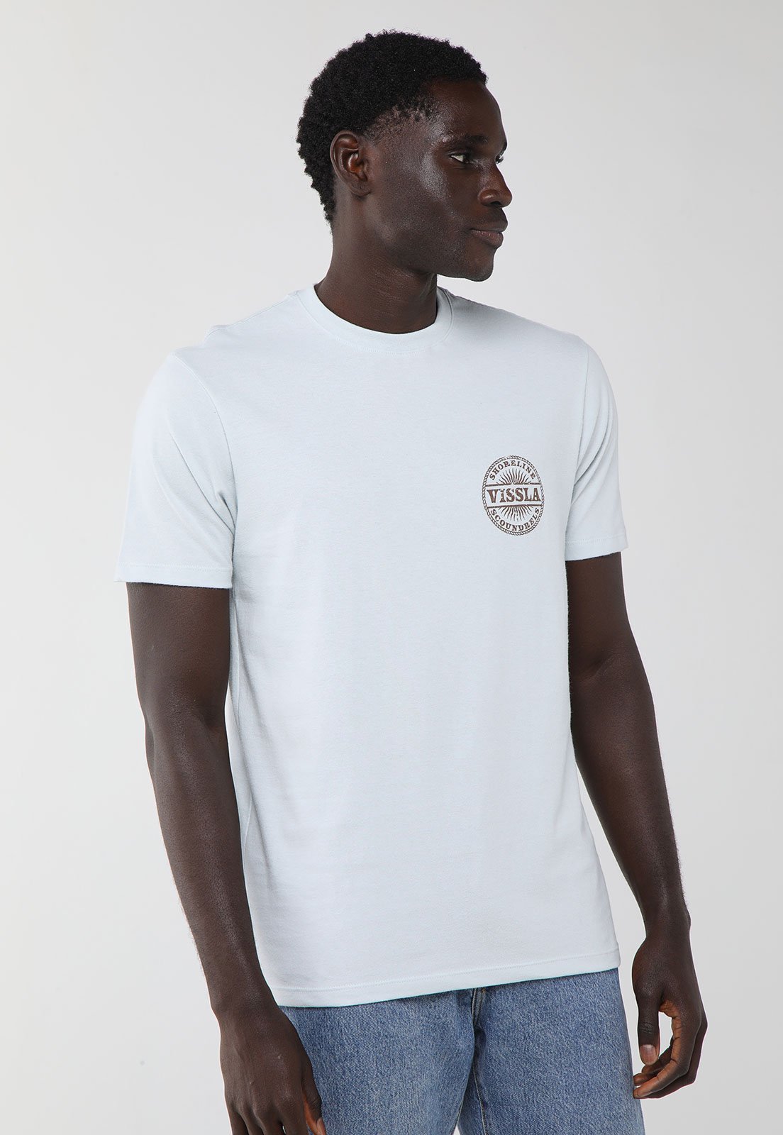 Camiseta Masculina Vissla Silk Scoundrels Gelo