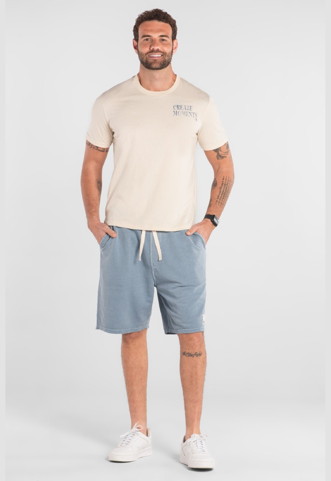 Camiseta Masculina em Algodão The Philippines Bege
