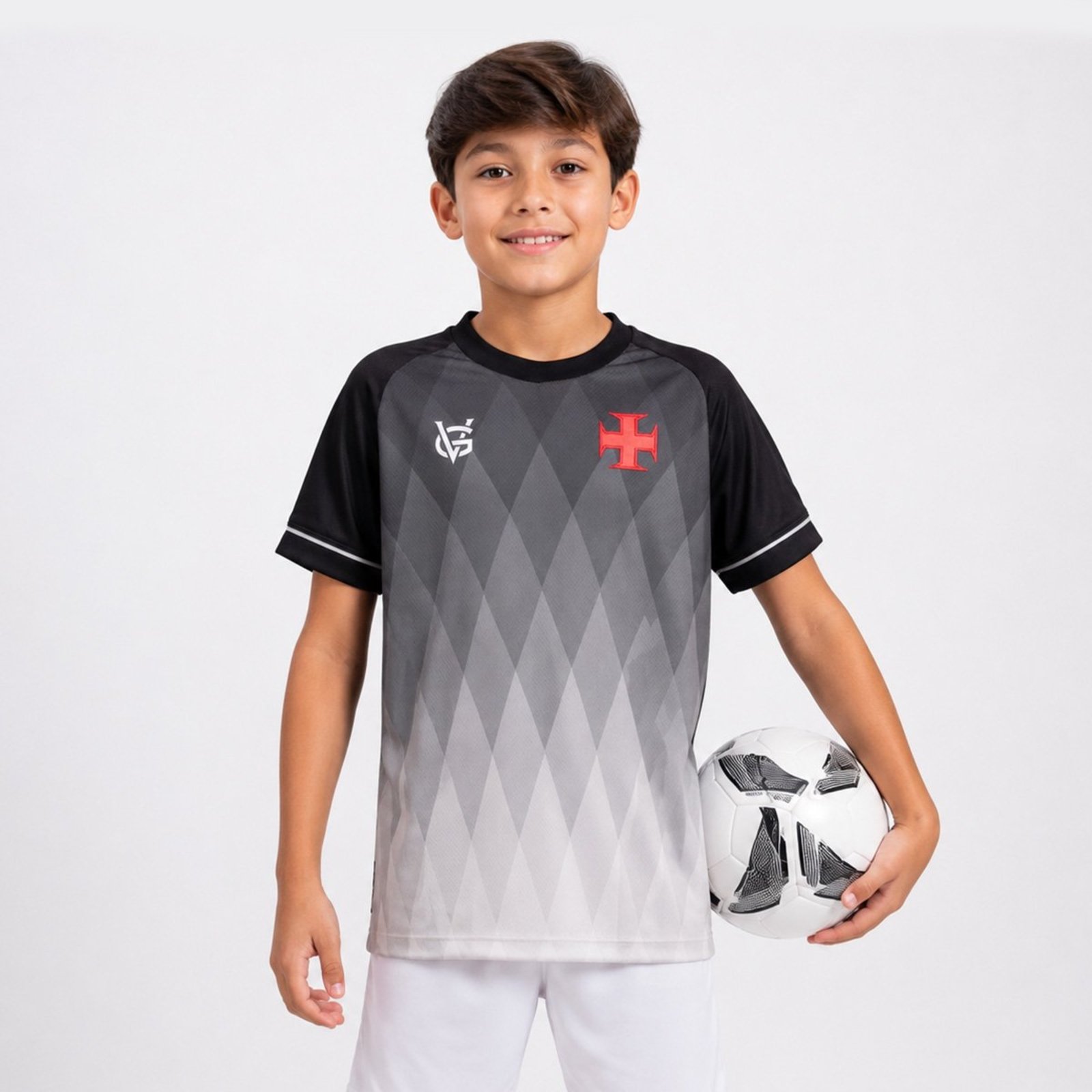 Camisa Vasco Eclipse Juvenil Preta