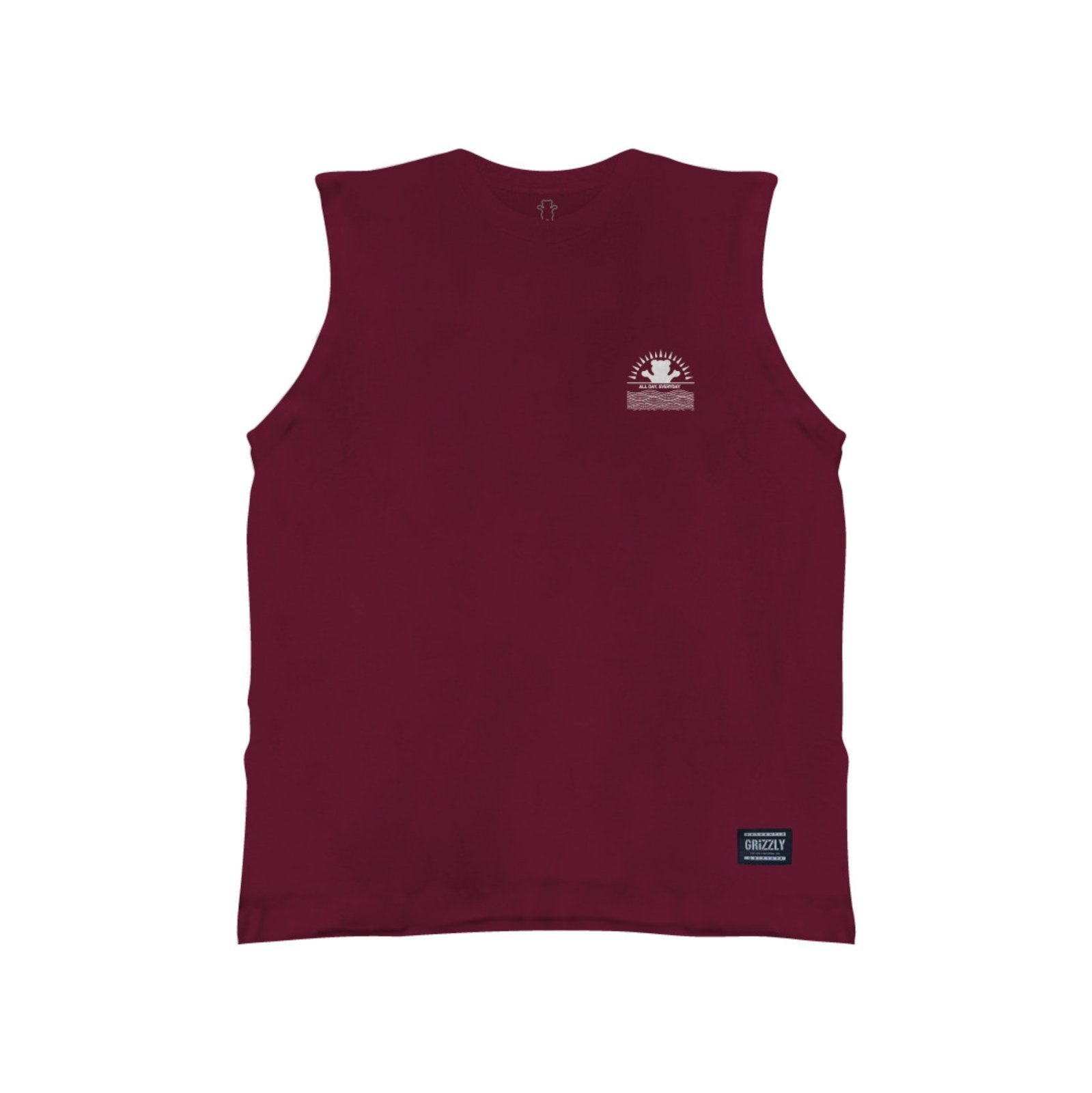 Camiseta Grizzly Tallest Pine Sleeve Less - BURGUNDY