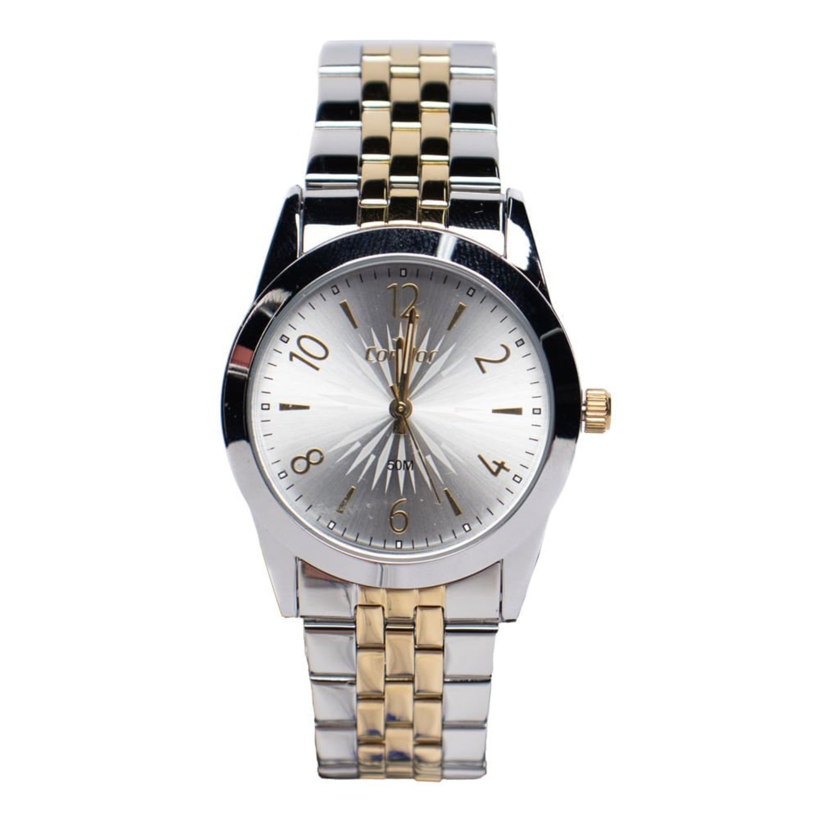Relógio Feminino Condor Co2035nqr/K4k Estiloso Prata/Dourado