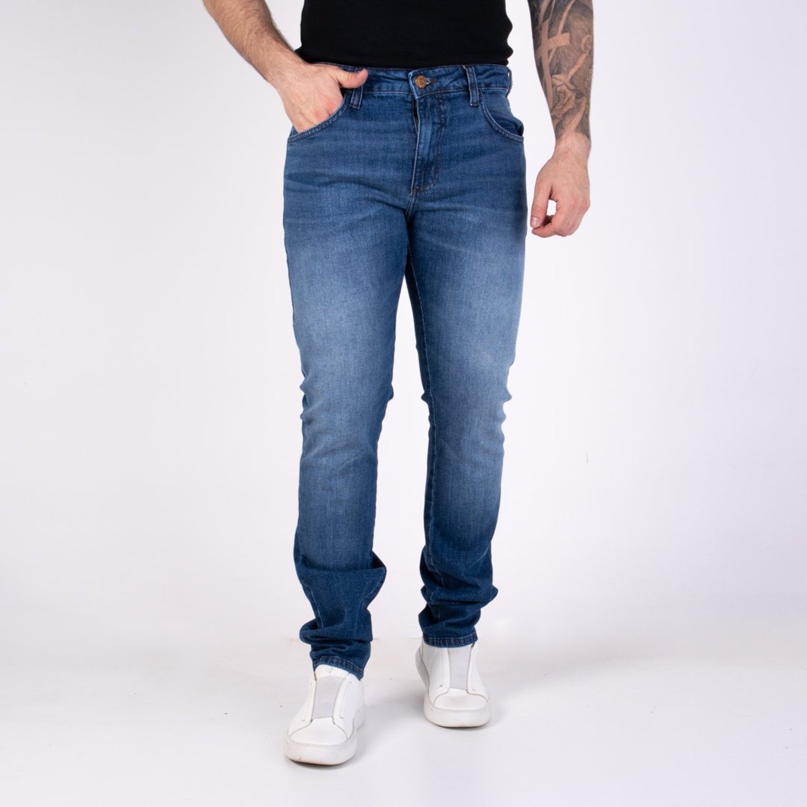 Calça Jeans Forum Paul Slim Azul Escuro