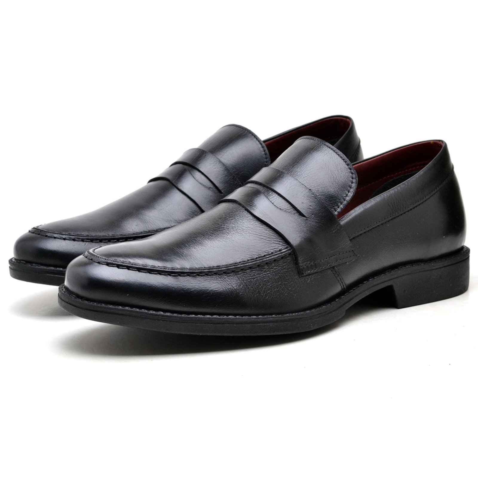SAPATO LOAFER CASUAL MASCULINO COURO Preto