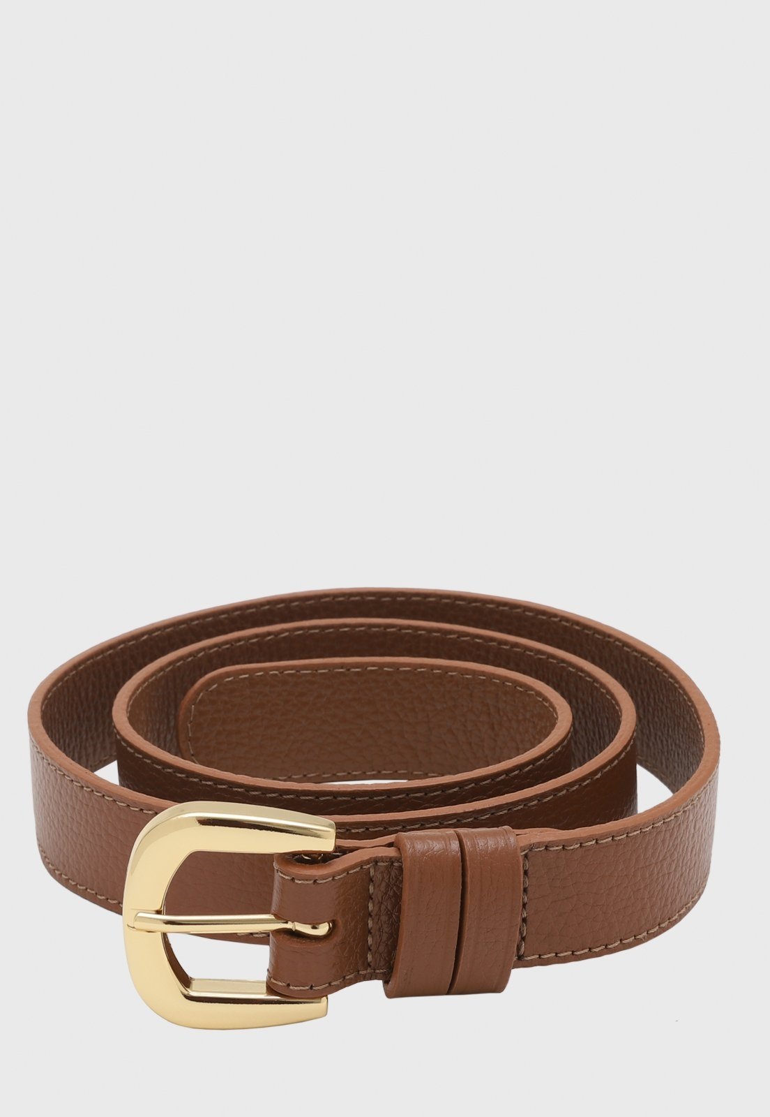 Cinto de Couro Mariart 25 mm Camel