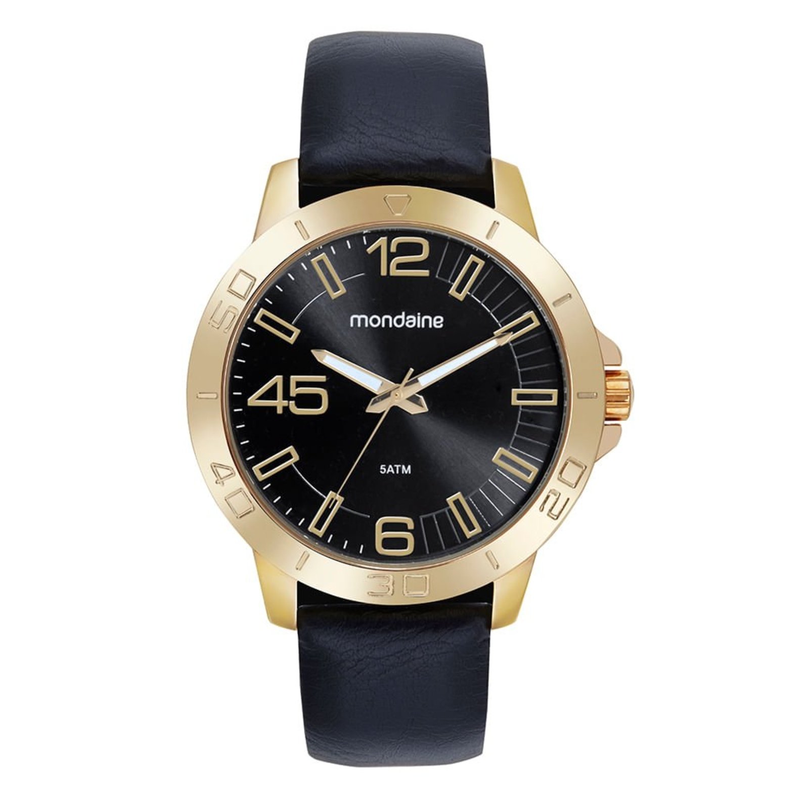 Relógio Masculino Clássico Dourado Mondaine