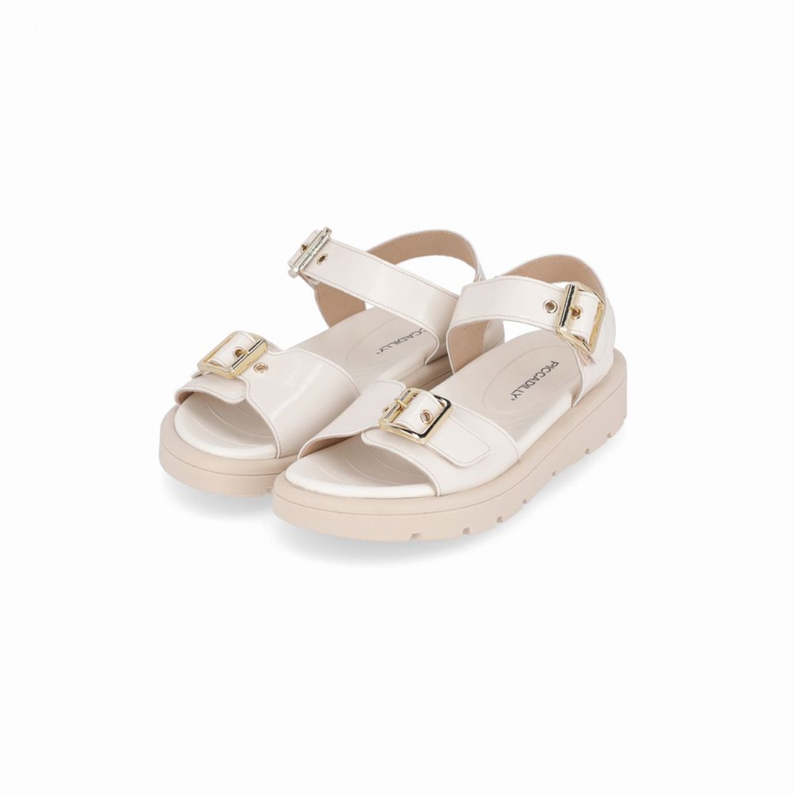 Vista 3 Sandália Gabriela Anabela Baixo Off White Piccadilly branco white Piccadilly branco white
