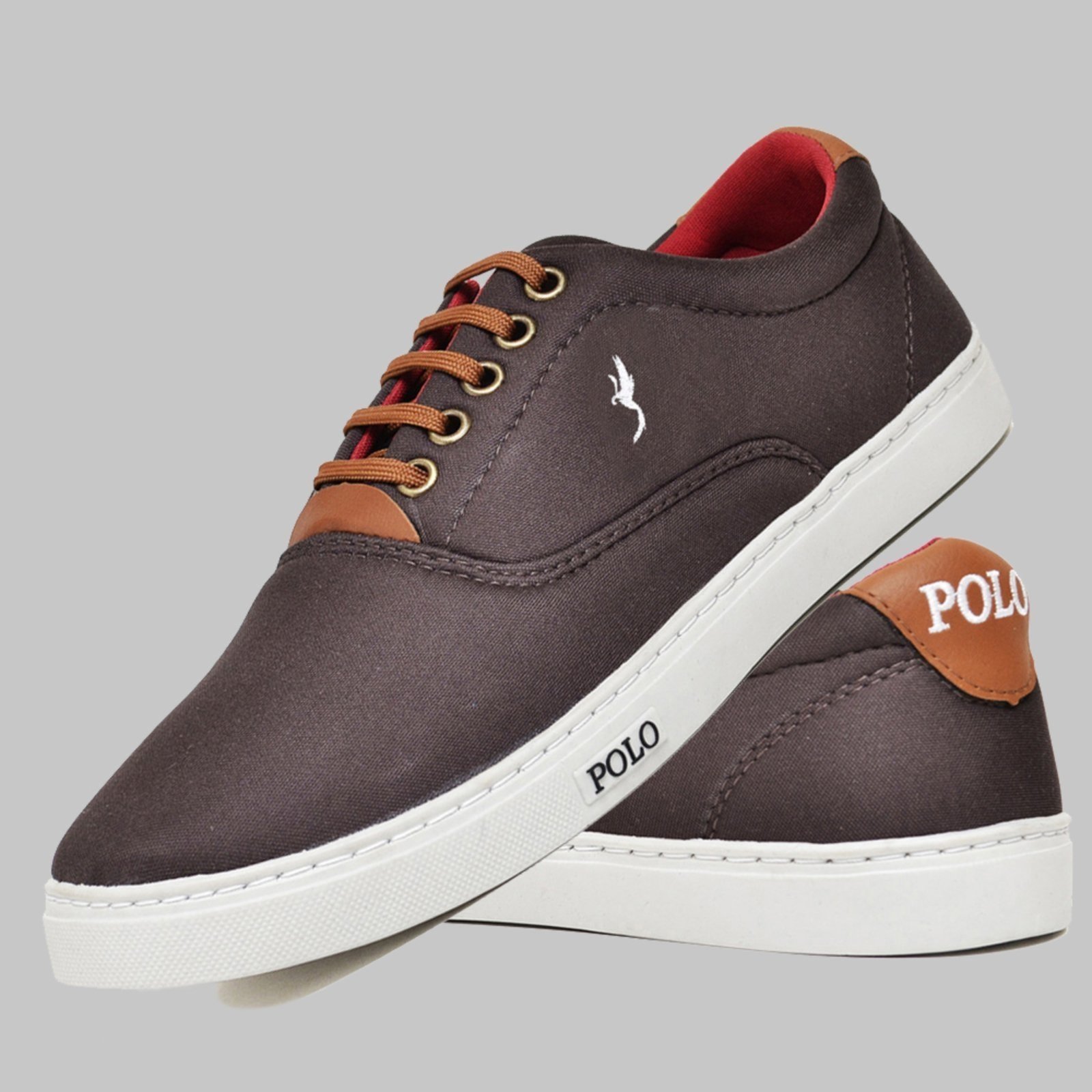 Sapatênis Casual Masculino Cano Baixo Polo Blu Café