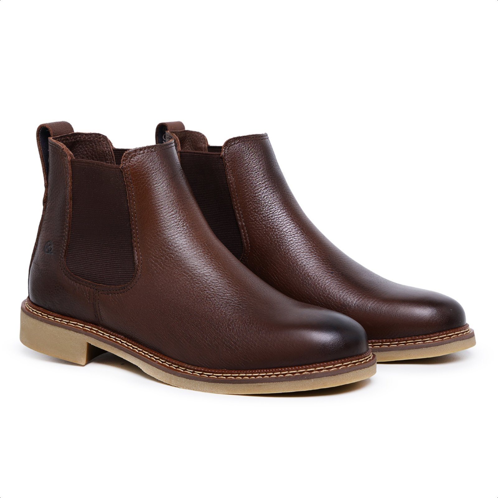 Botina Masculina de couro, Ref 7000 Floter Cafe