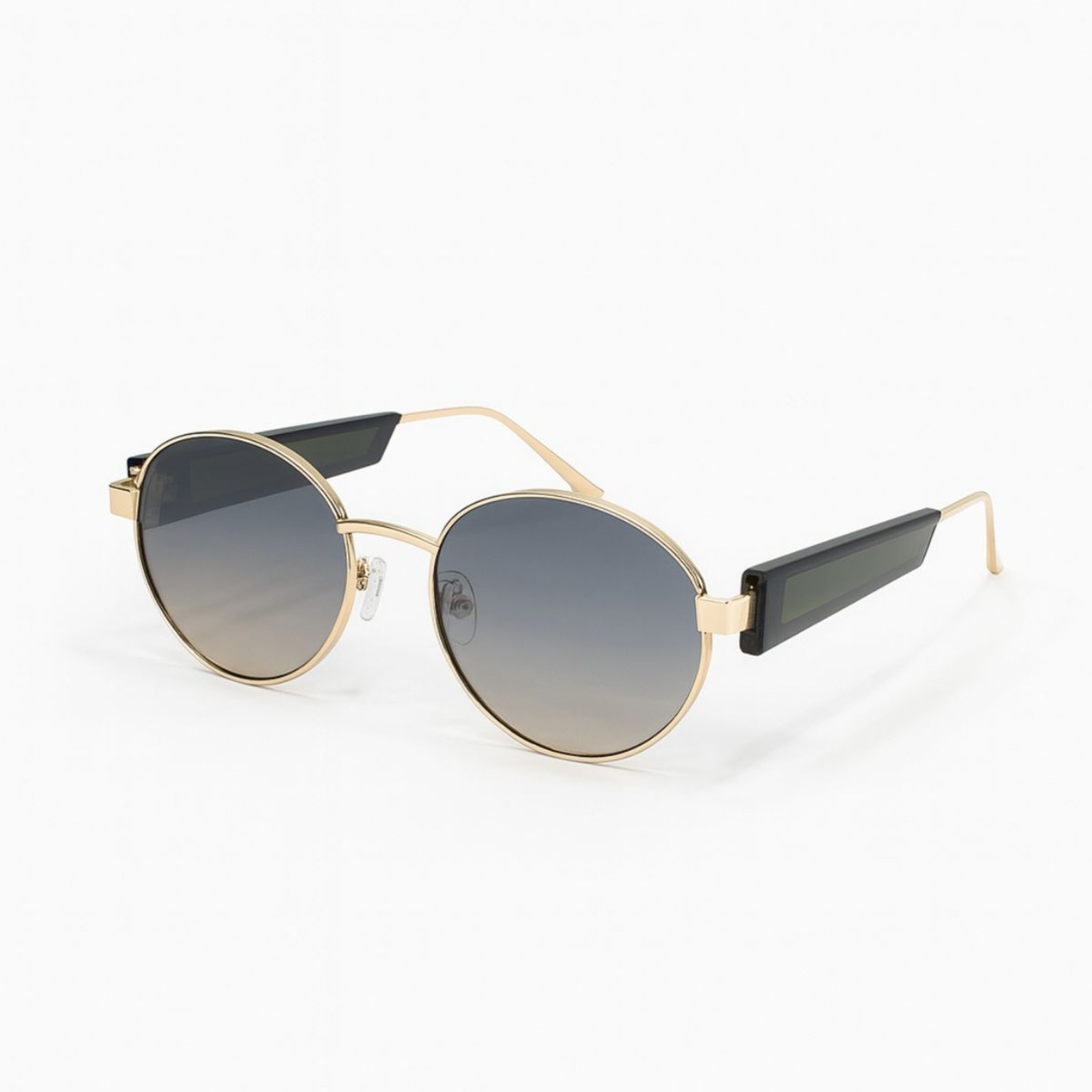 Óculos de Sol Dourado Lente Fumê Degradê