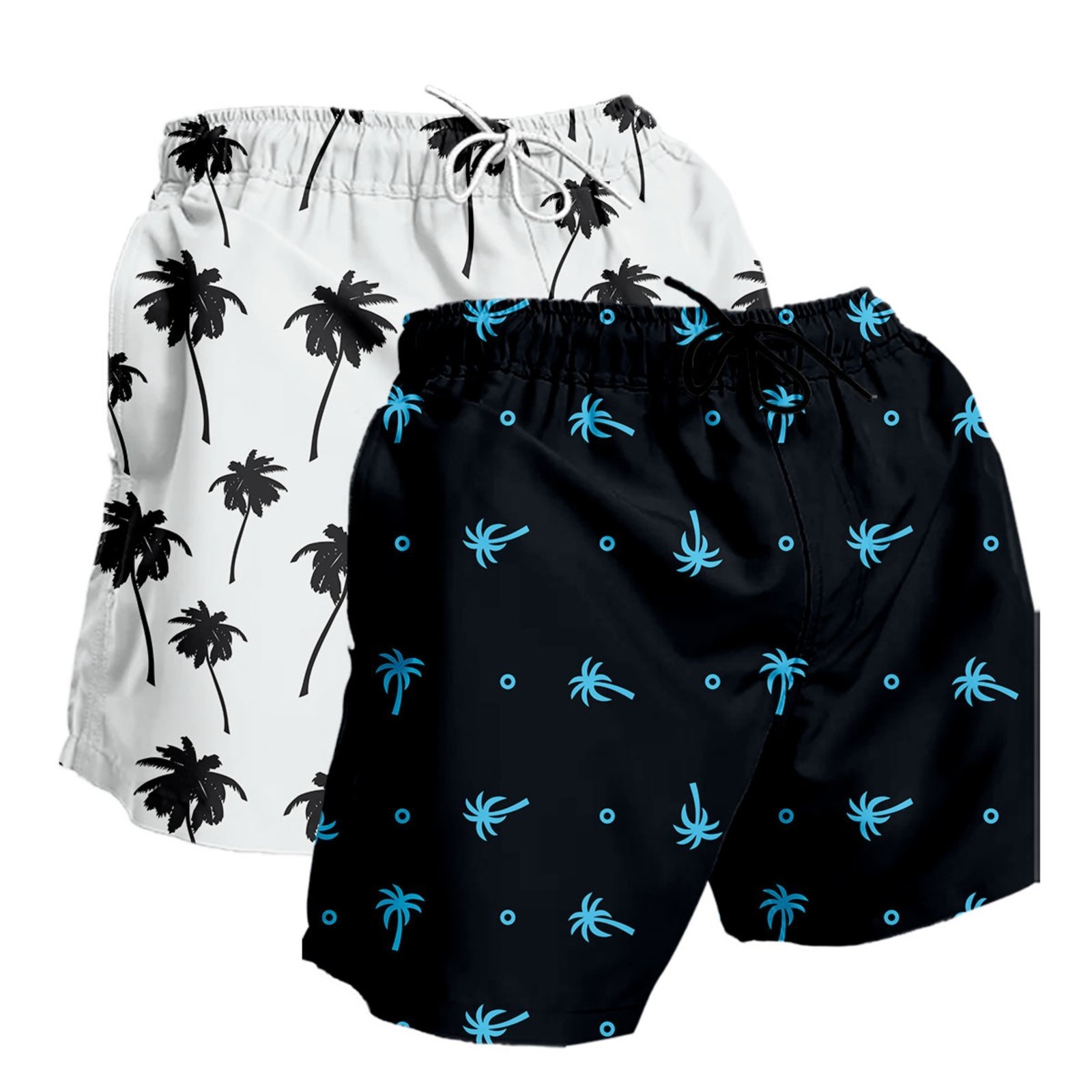 Kit 2 Short Moda Praia Masculino Bermuda Tactel Estampado