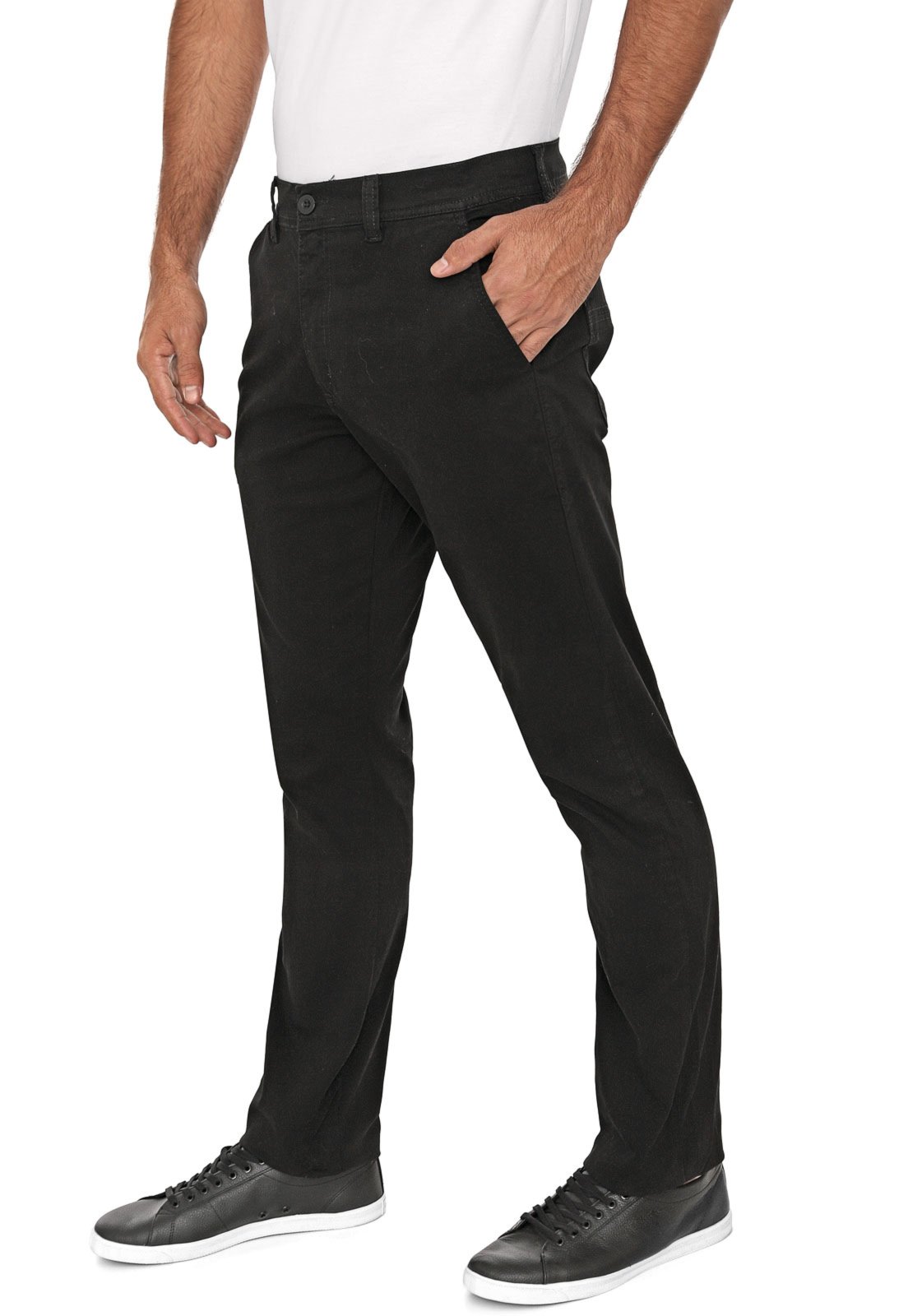 Calça Sarja Conforto Slim Fit Insert Preto