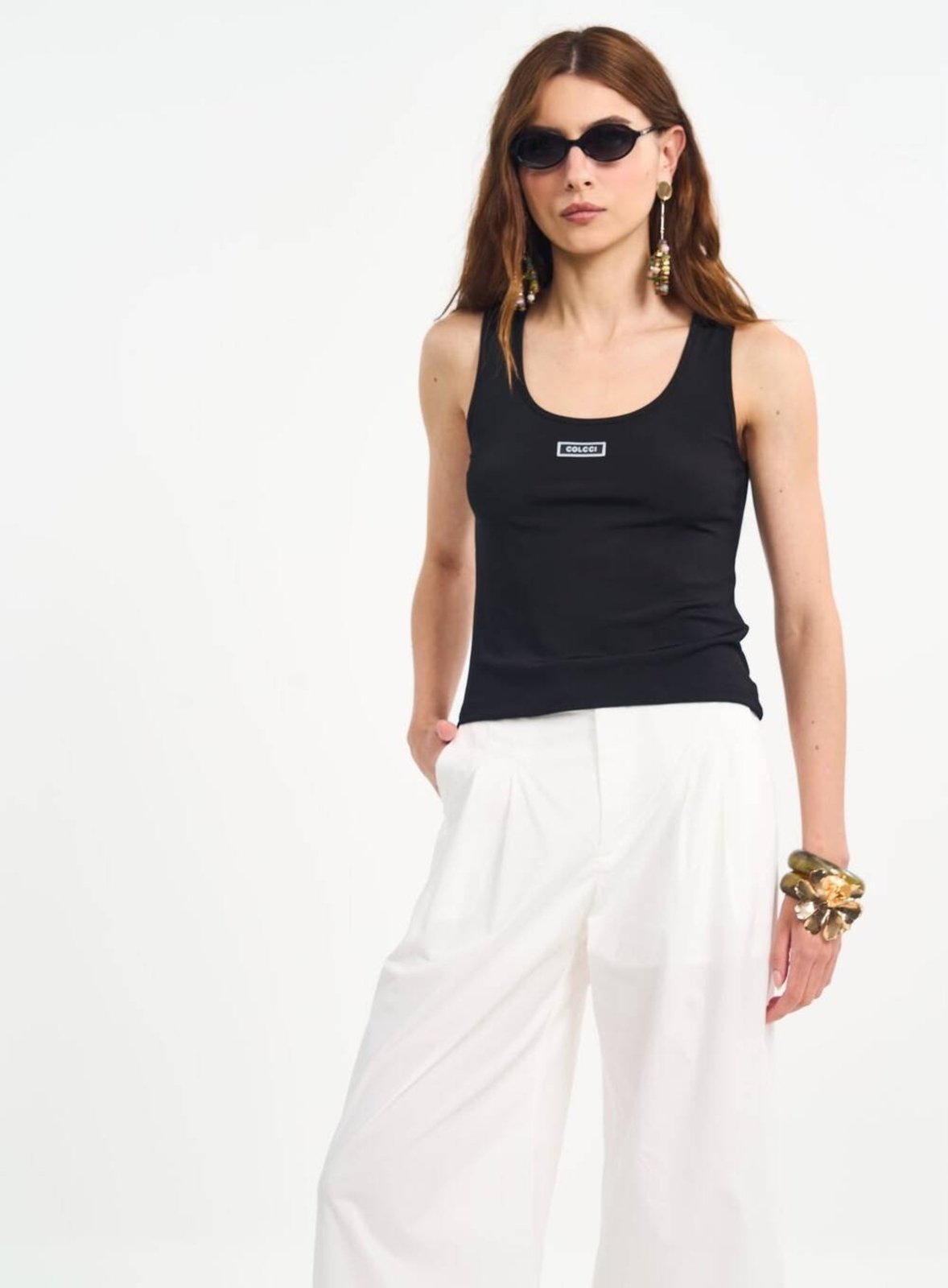Regata Canelada com Logo Central Colcci Preto