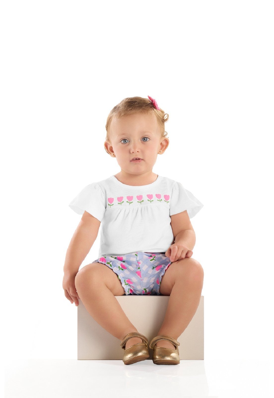 Infantil - Conjunto para com Blusa e Short Quimby Azul