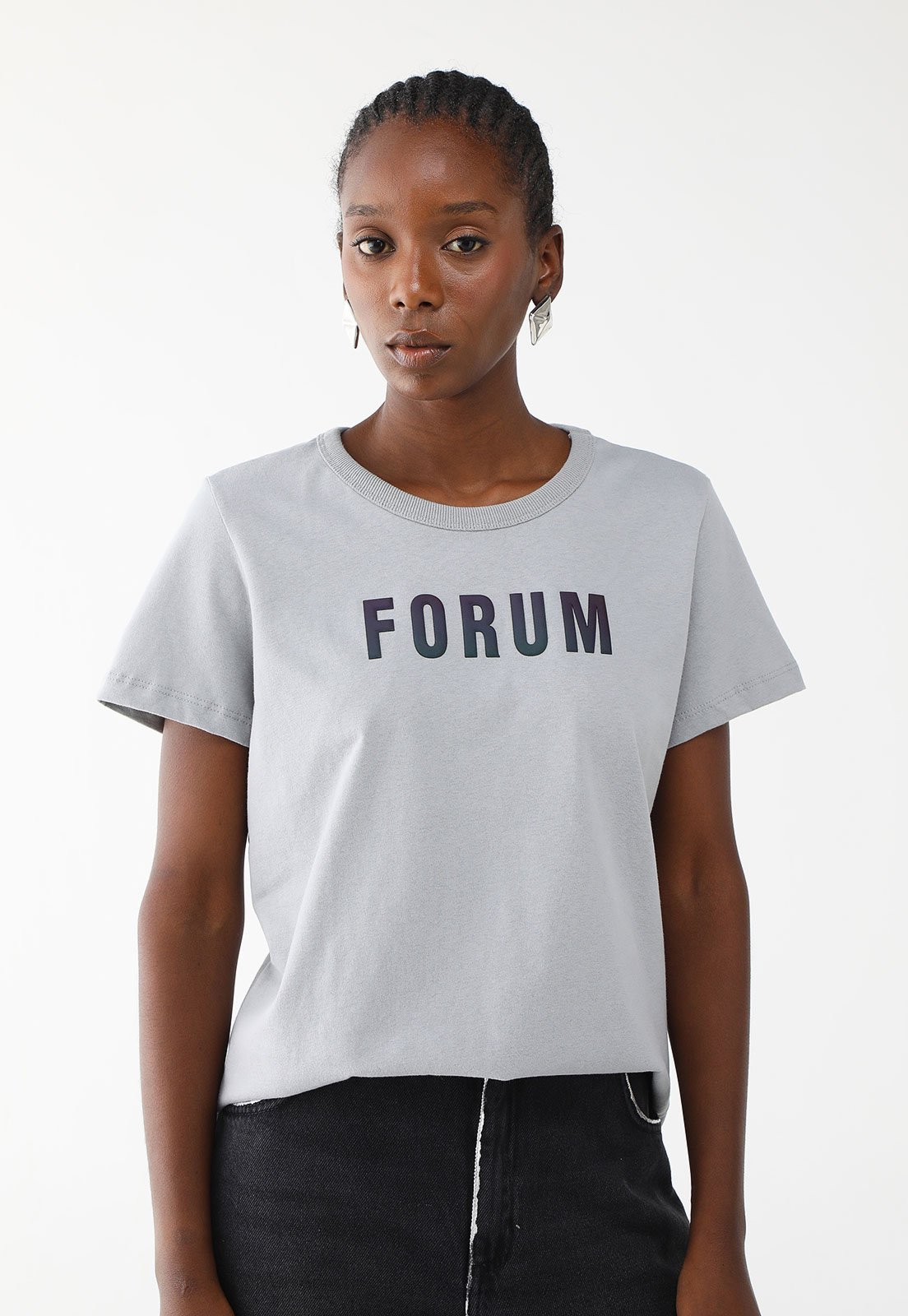 Camiseta Forum Reta Logo Cinza