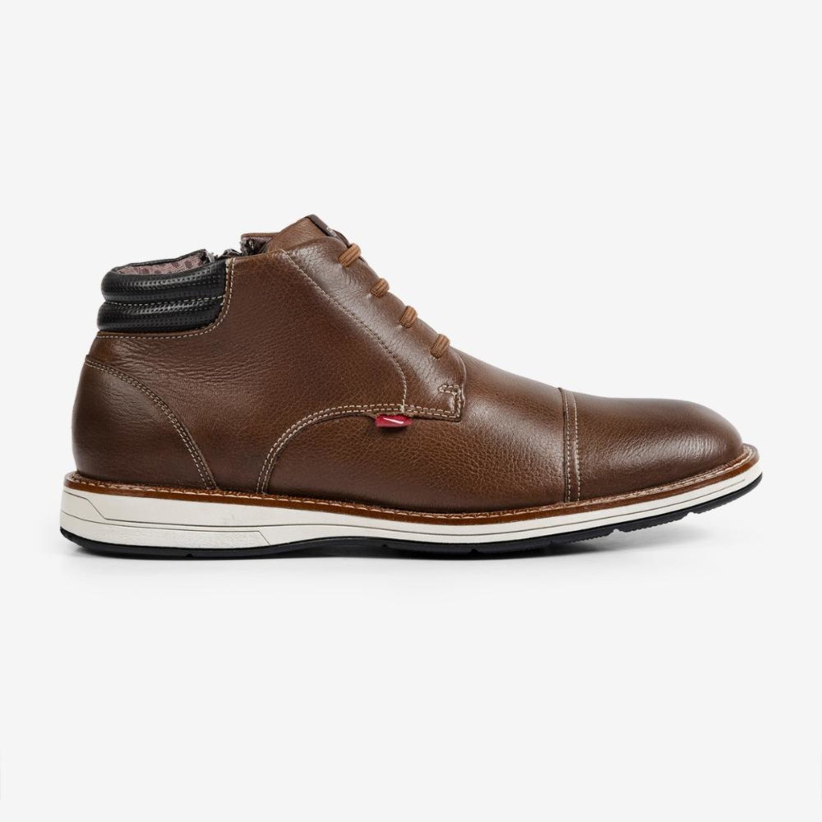 Bota Masculina Couro Legítimo Casual Kingston Ferracini Marrom 6153-675I