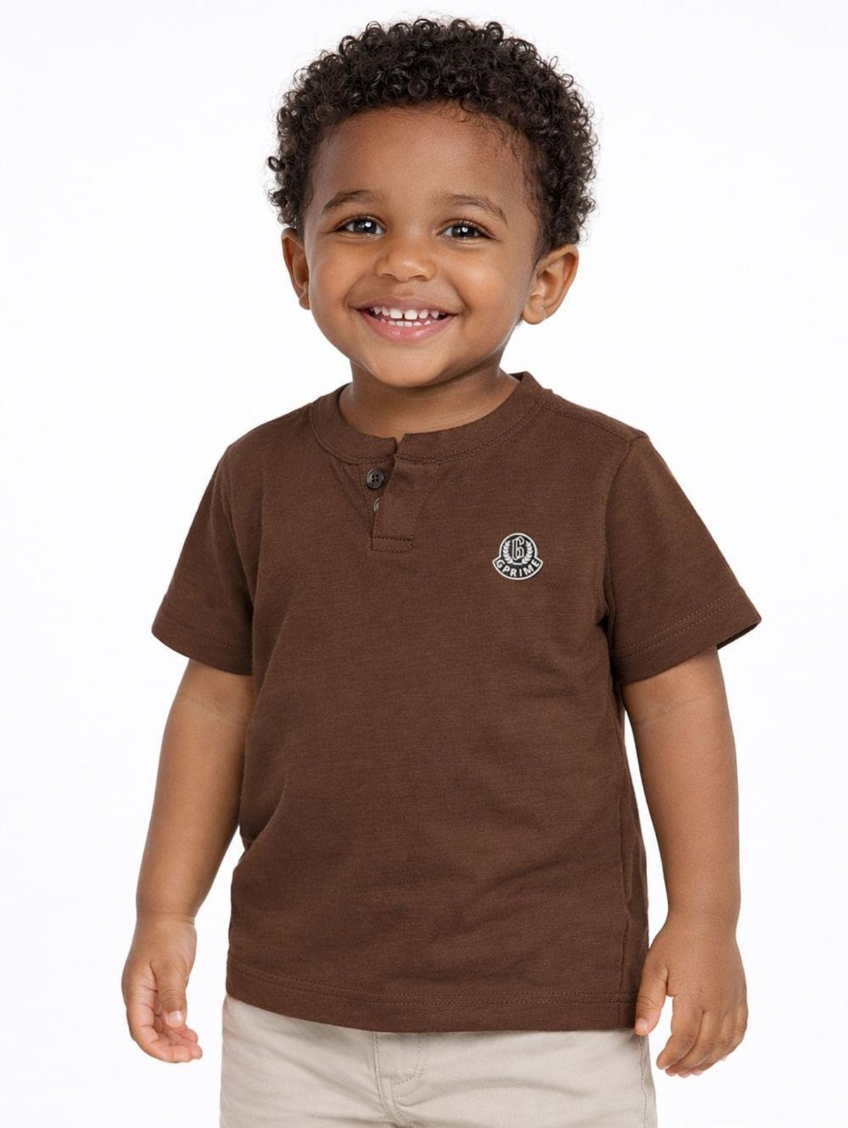 Infantil - Camiseta Manga Curta Para Menino - MARROM