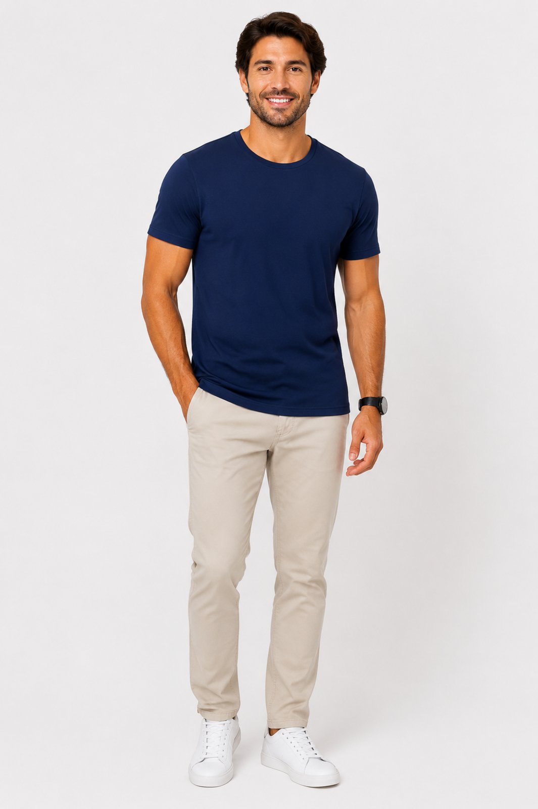 Camisa Slim D Bell Outlet Fashion Azul Escuro