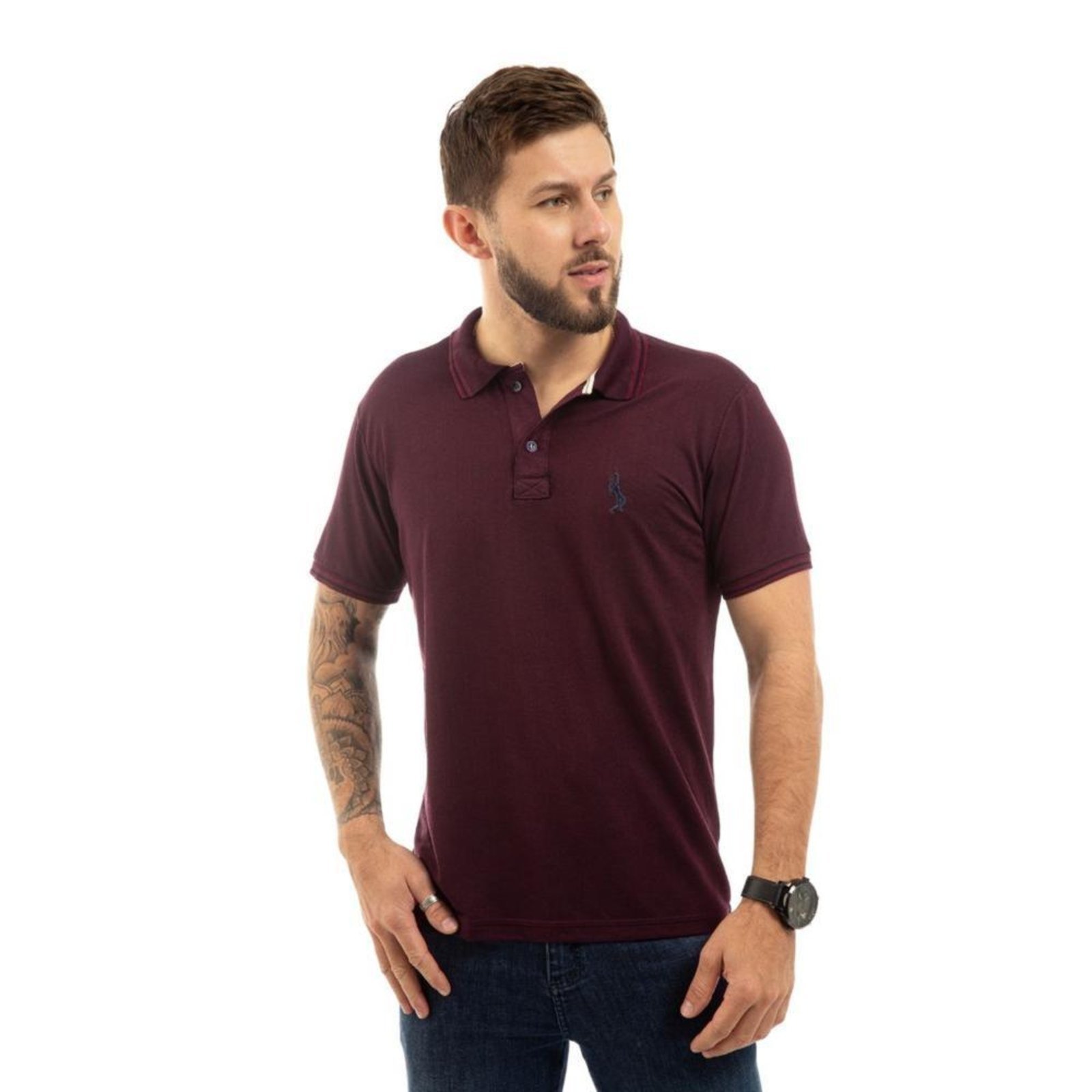 Camisa Polo Masculina Piquet Algodão Casual