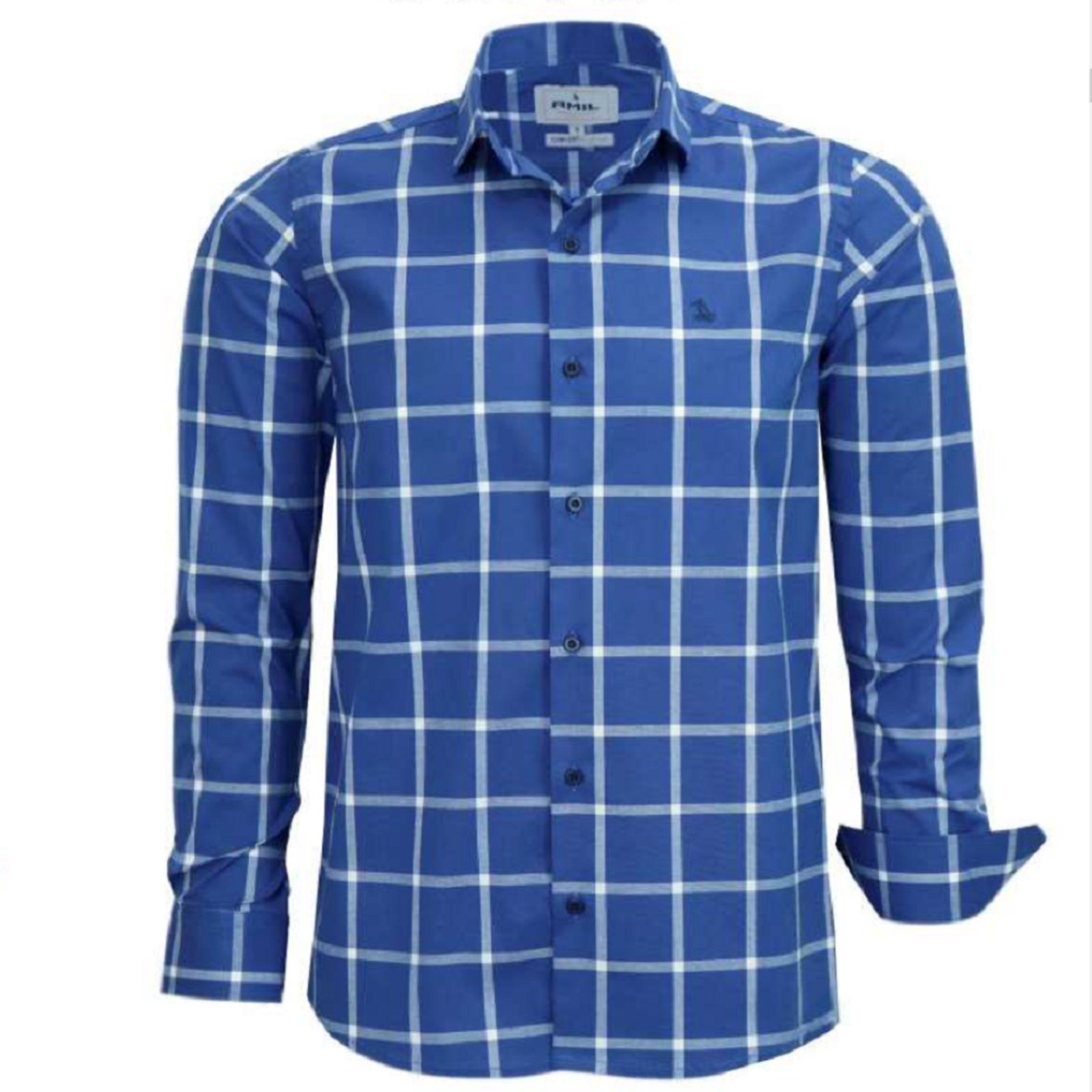Camisa Xadrez Manga Longa De Algoão Original Amil C4