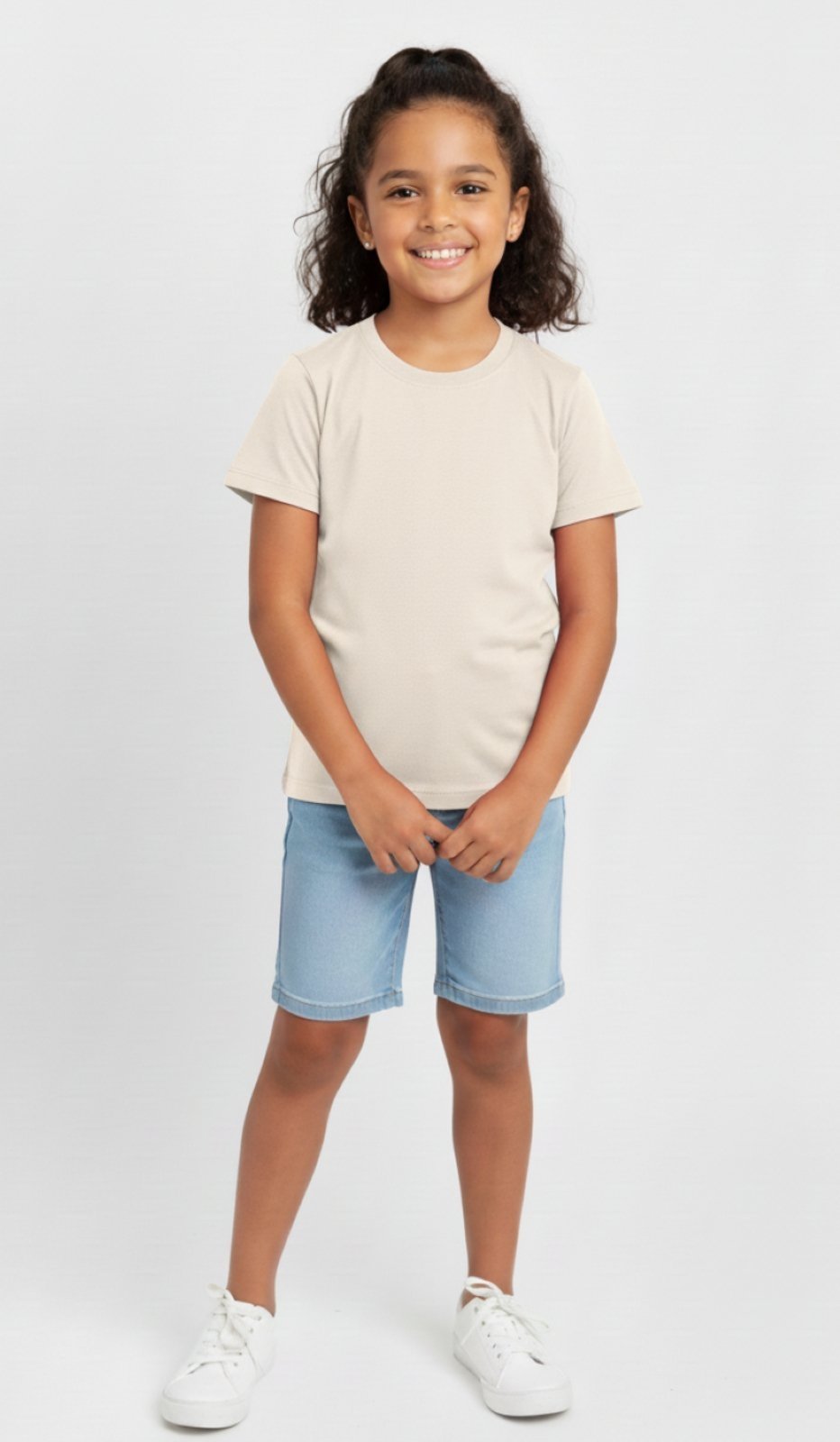 Infantil - Blusa D Bell Outlet Fashion Manga Curta Off White