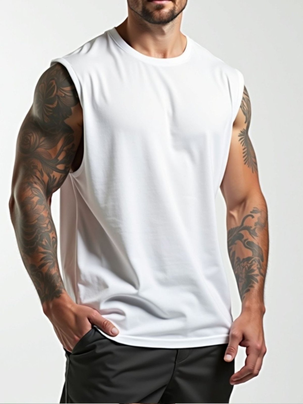 Camiseta Regata Masculina Oversized GuGi Lisa Branco