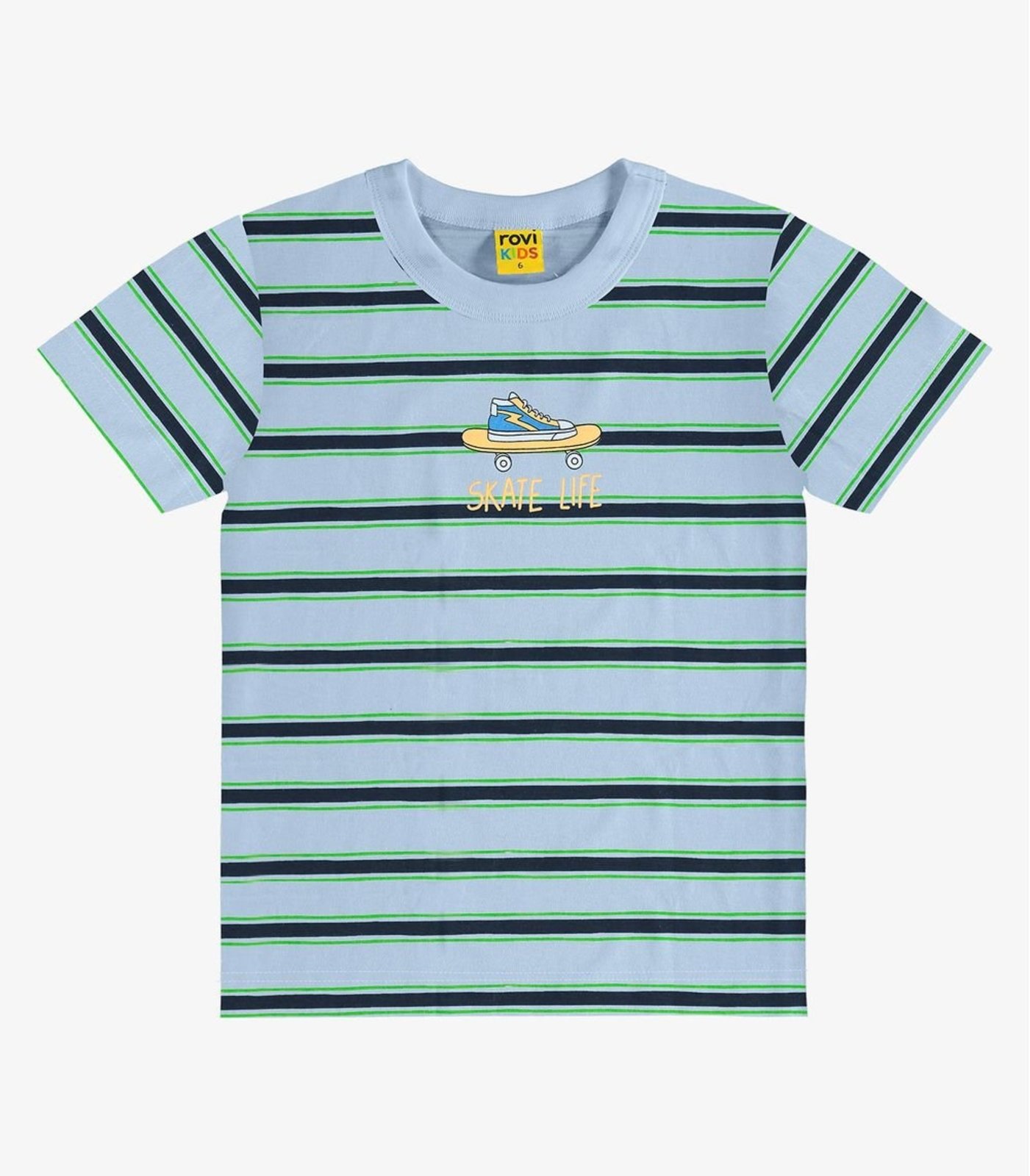 Infantil – Camiseta Meia Malha Rovi Azul