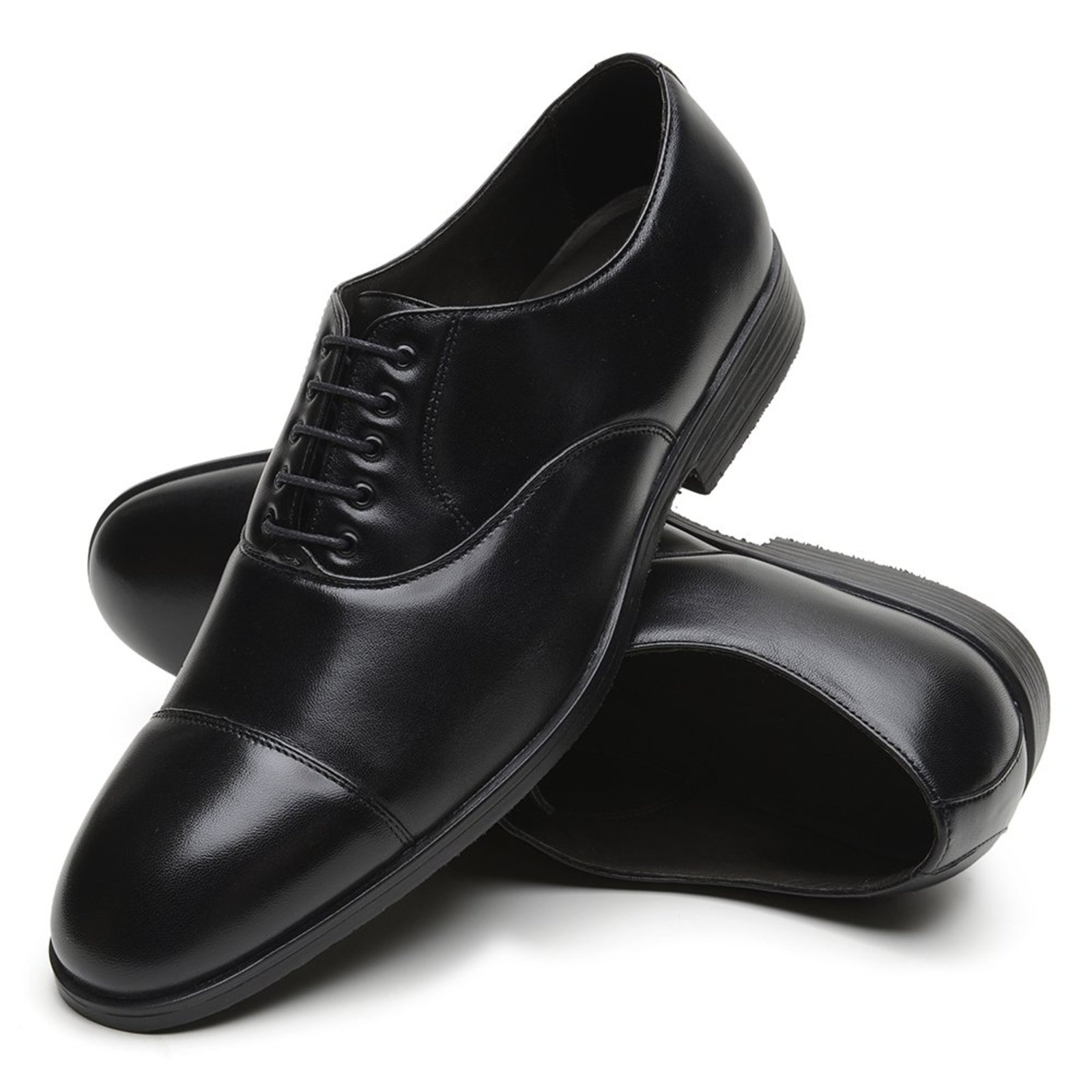 Sapato Social Masculino Anna Andrade Mocassim Clássico Em Couro Derby Elegante Preto