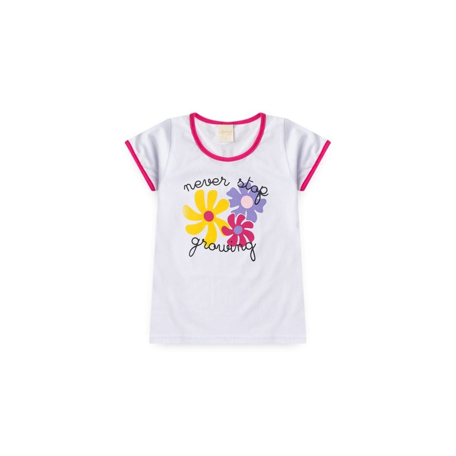 Vista 3 Infantil - Conjunto Molekada Verão Menina Blusa e Shorts Boxeador Florizinhas branco Molekada branco