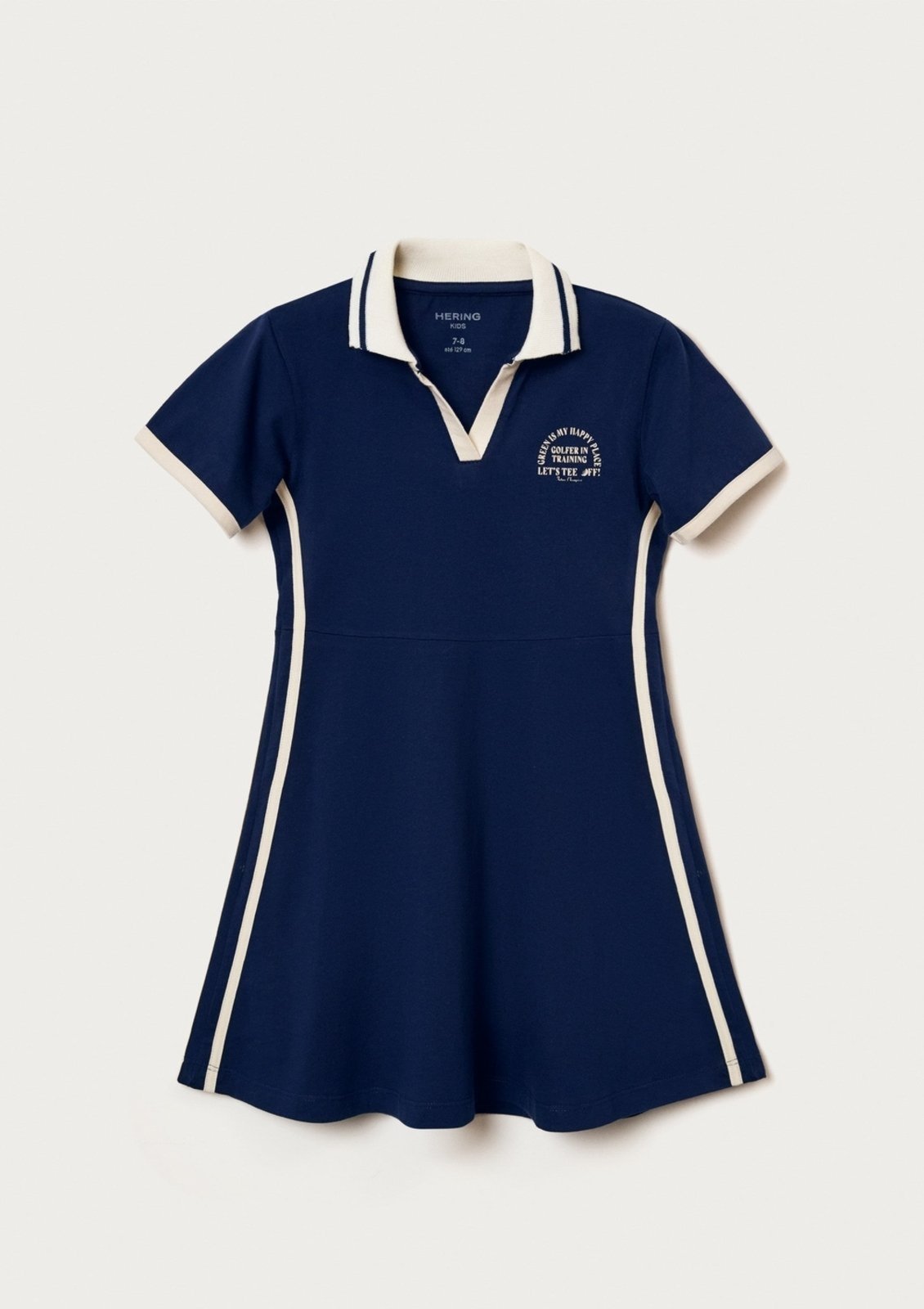 Vista 3 Infantil - Vestido Polo Curto em Malha Hering Hering Kids azul Hering Kids azul