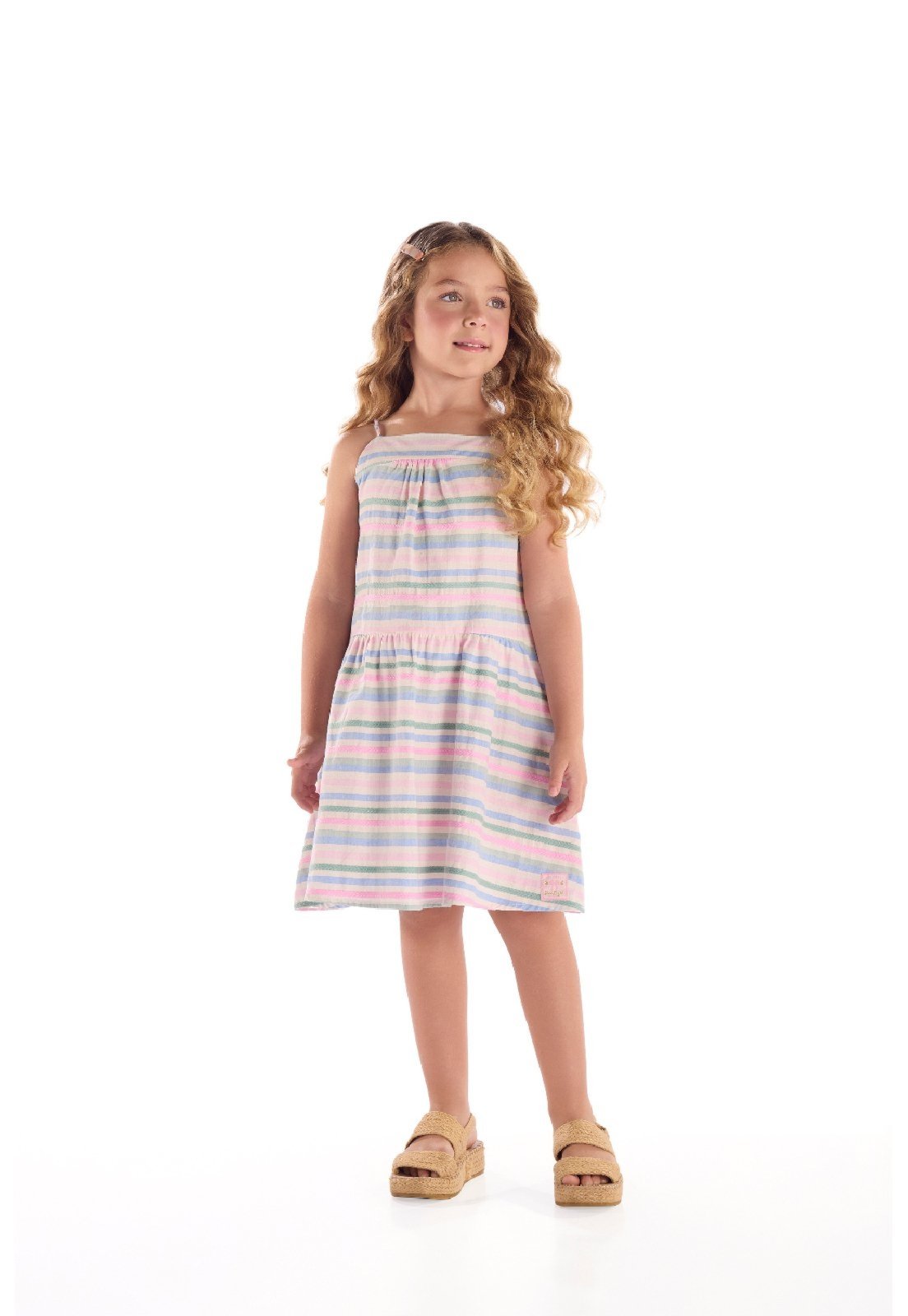 Infantil - Vestido Algodão Quimby Rosa