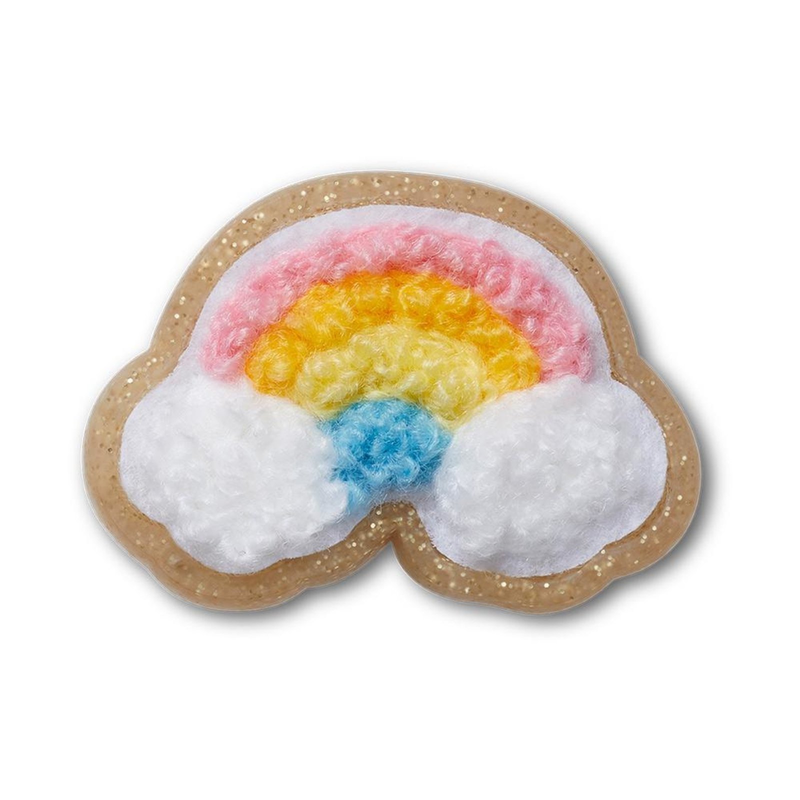 Vista 2 Infantil - Jibbitz™ patch arco íris brilhante unico Crocs branco