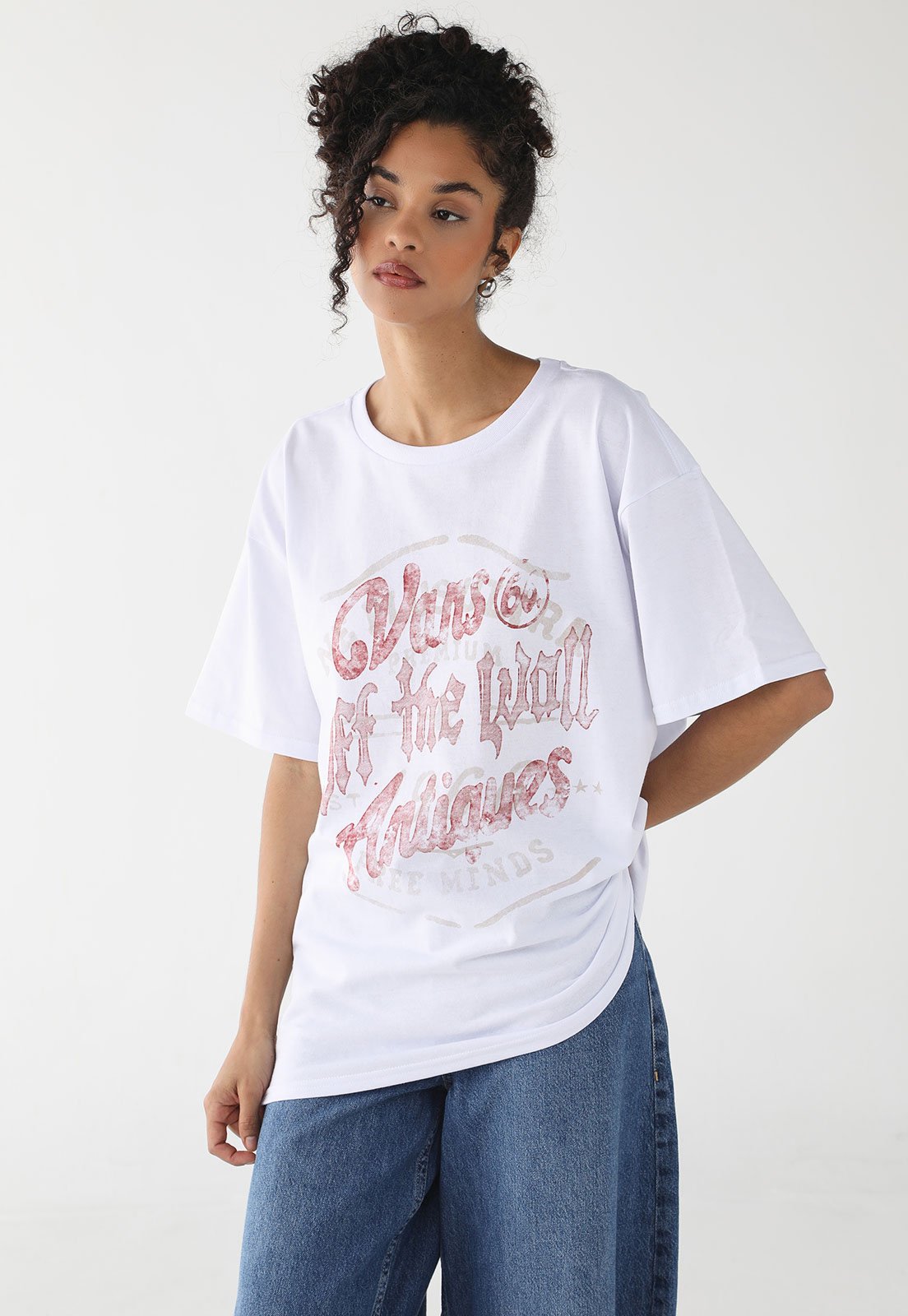 Camiseta Feminina Vans Knit Branca