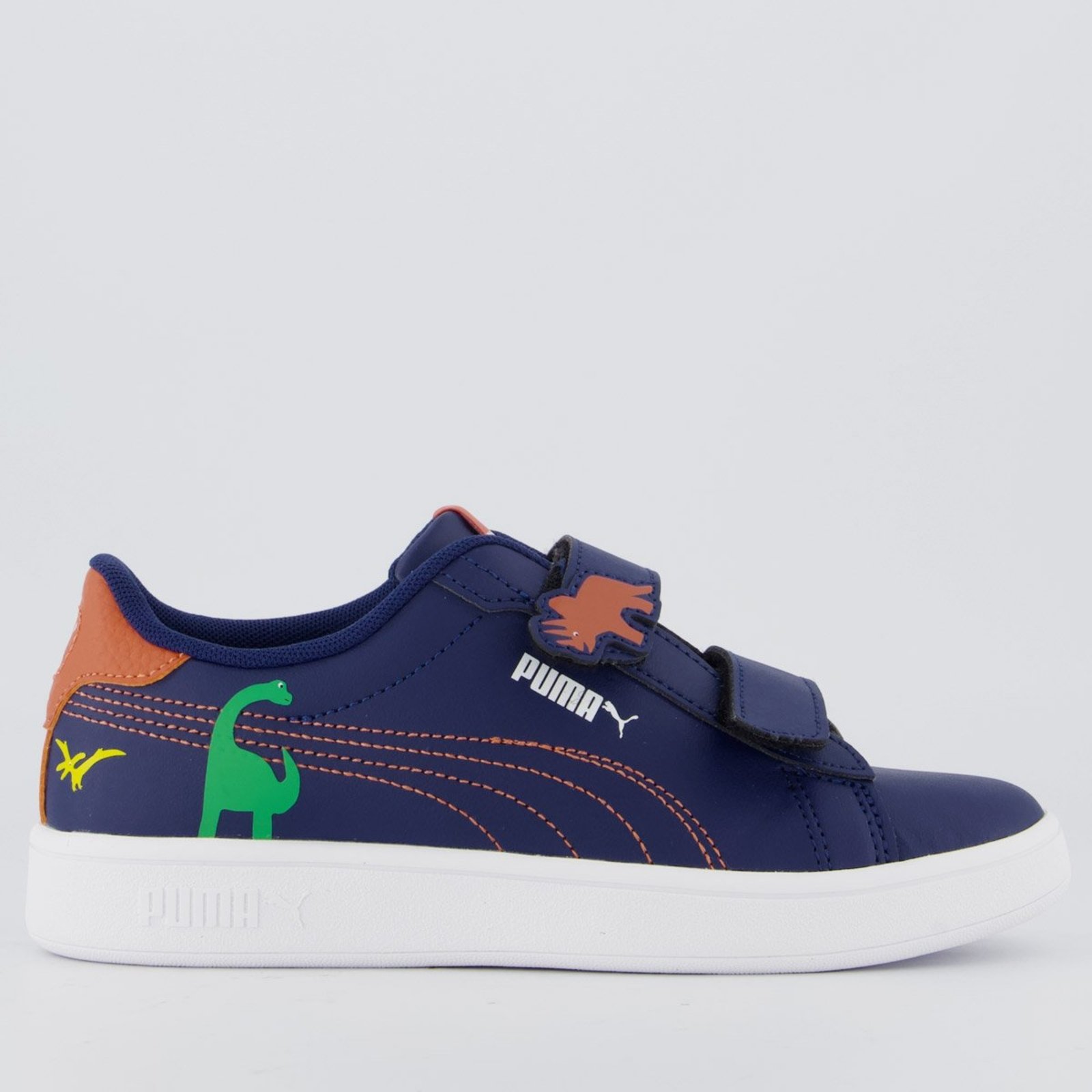 Tênis Puma Smash 3.0 Dino V PS Juvenil Marinho