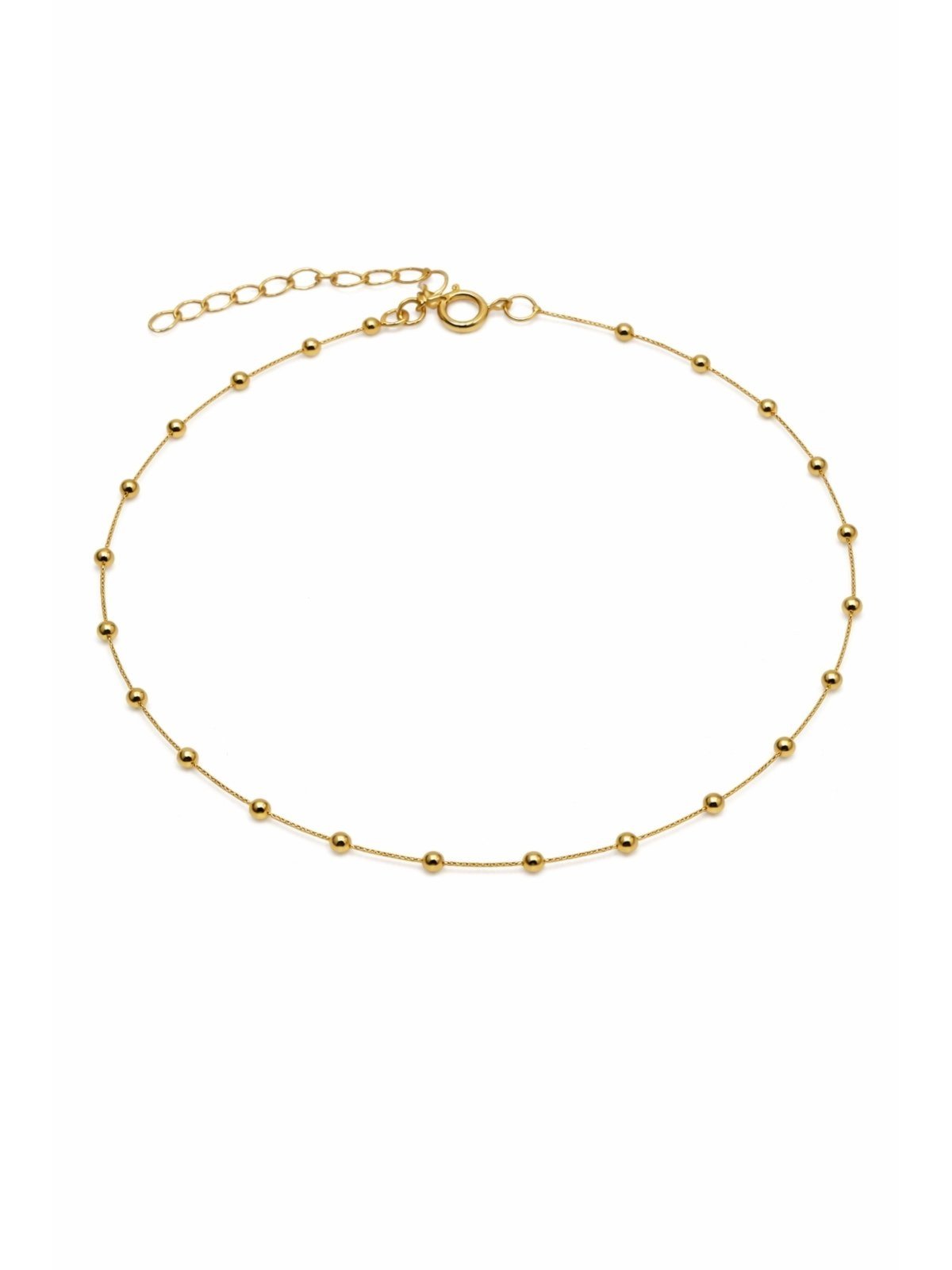 Tornozeleira Bolinhas Banhada a Ouro 18k