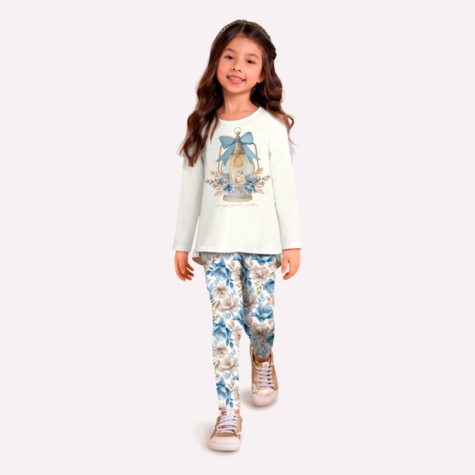 Infantil - Conjunto Menina Flores Milon